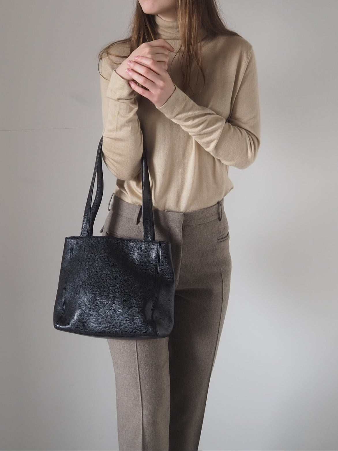 CHANEL COCO Caviar skin Tote bag