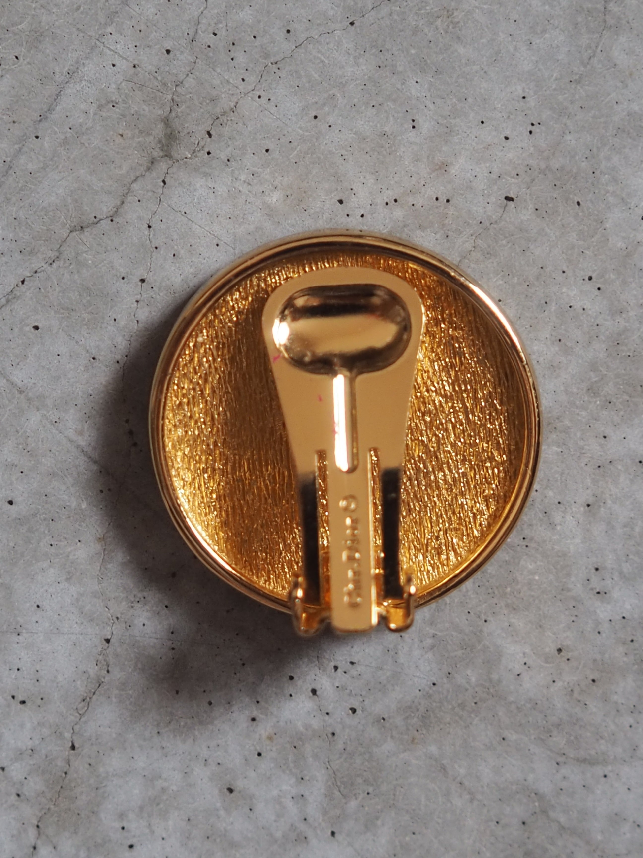 Christian Dior CD Logo Round Earrings