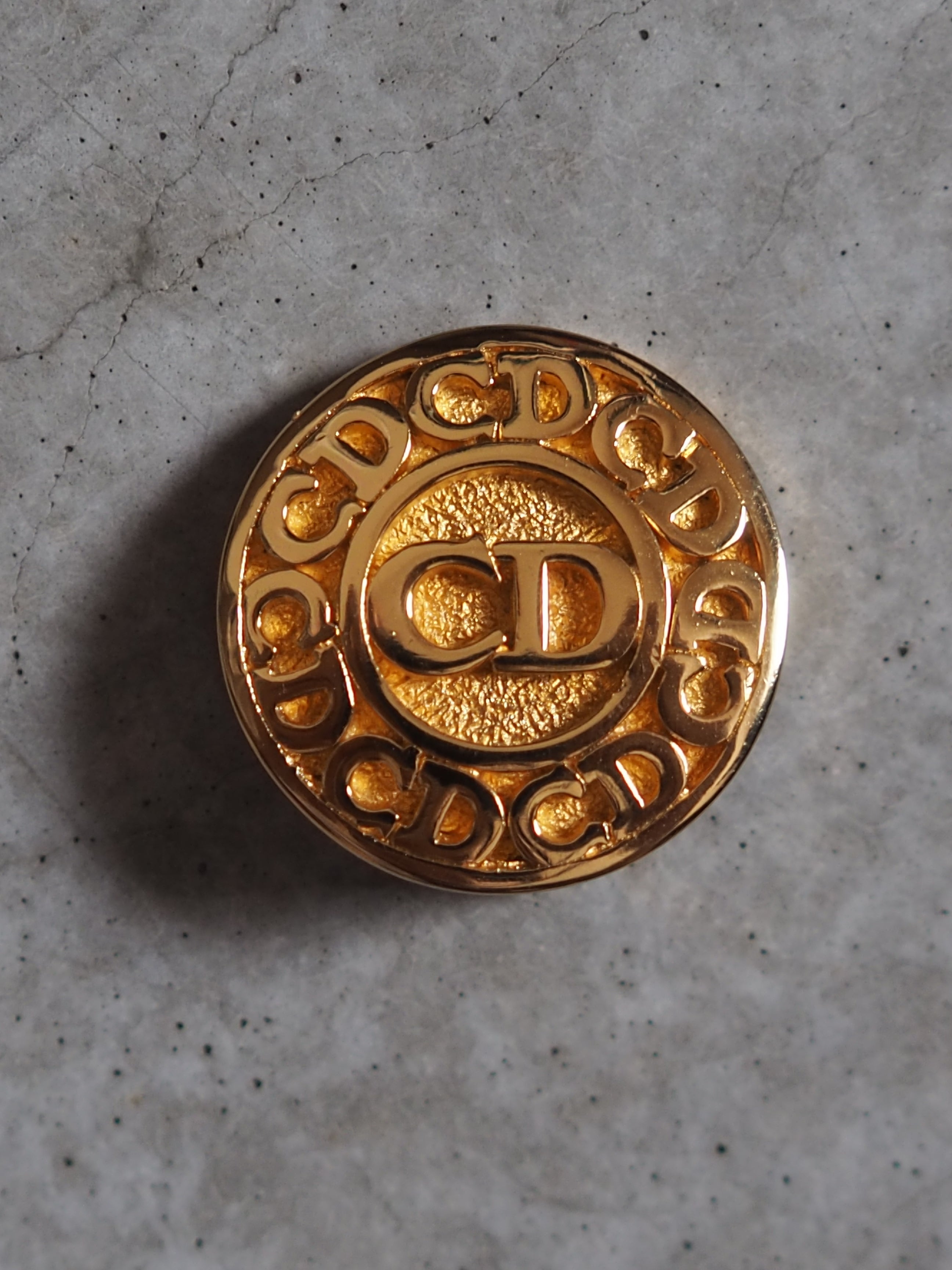 Christian Dior CD Logo Round Earrings