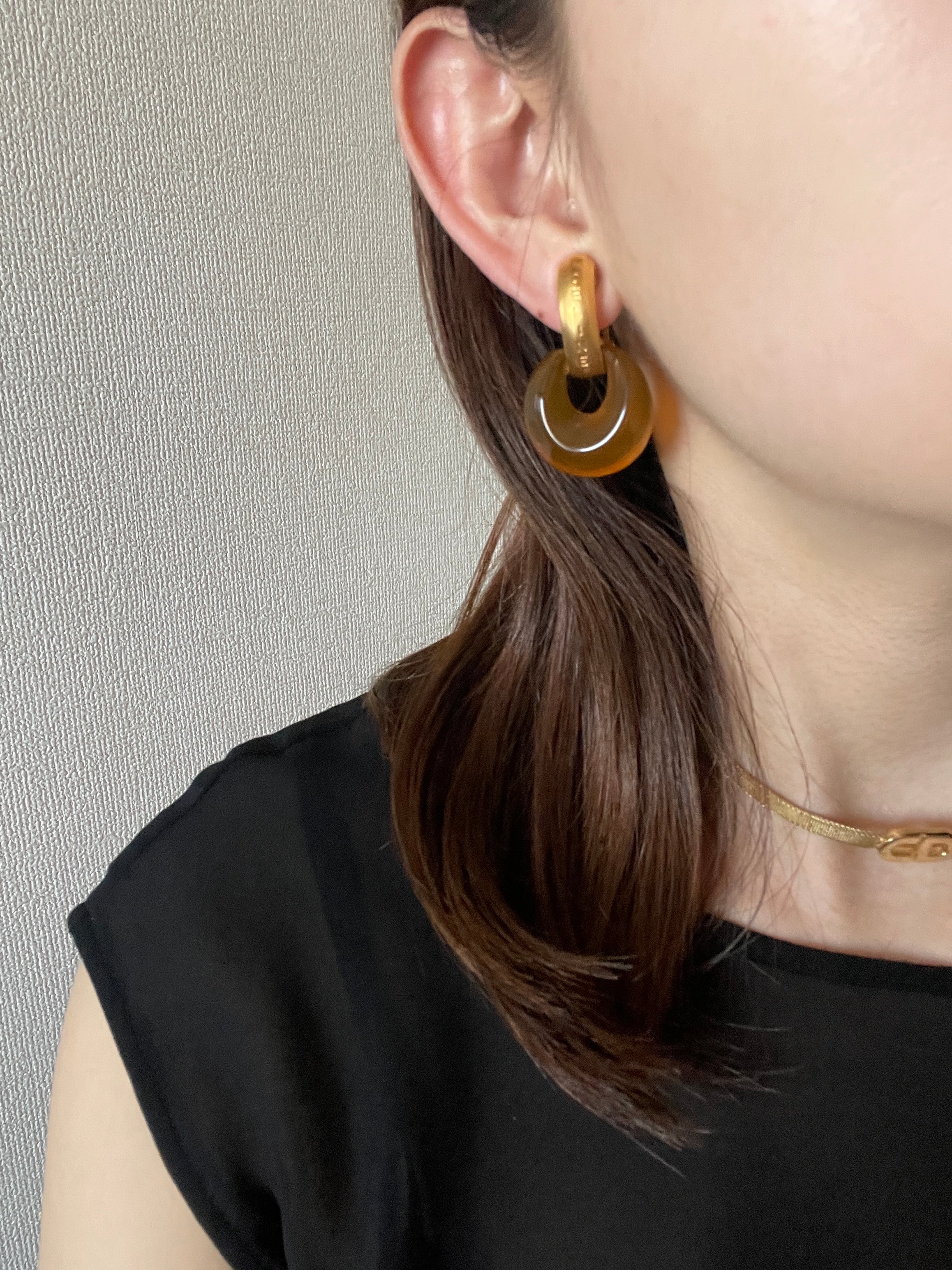 CELINE フープ ロゴ イヤリング