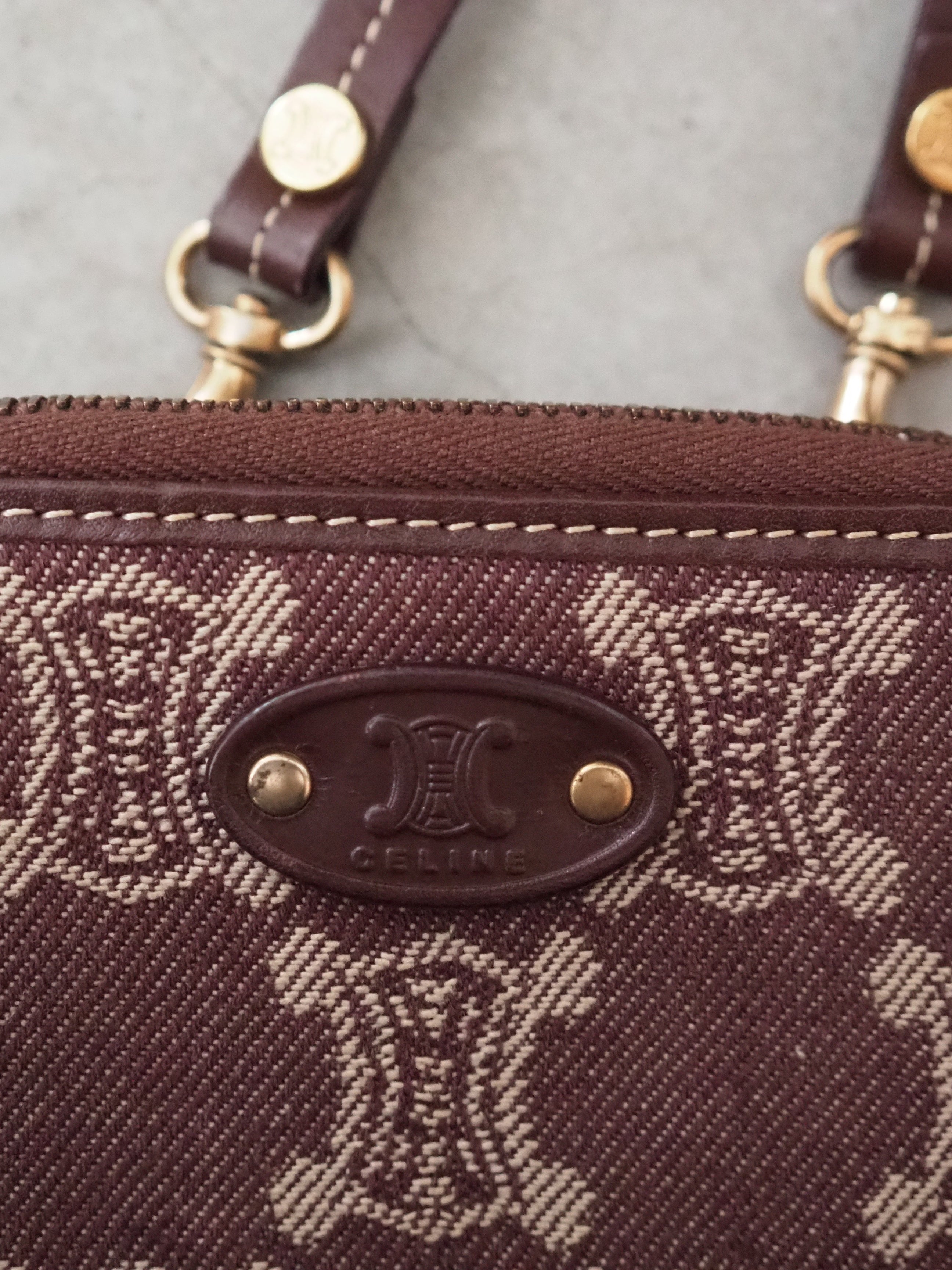 CELINE Macadam Triomphe Shoulder Wallet Pouch