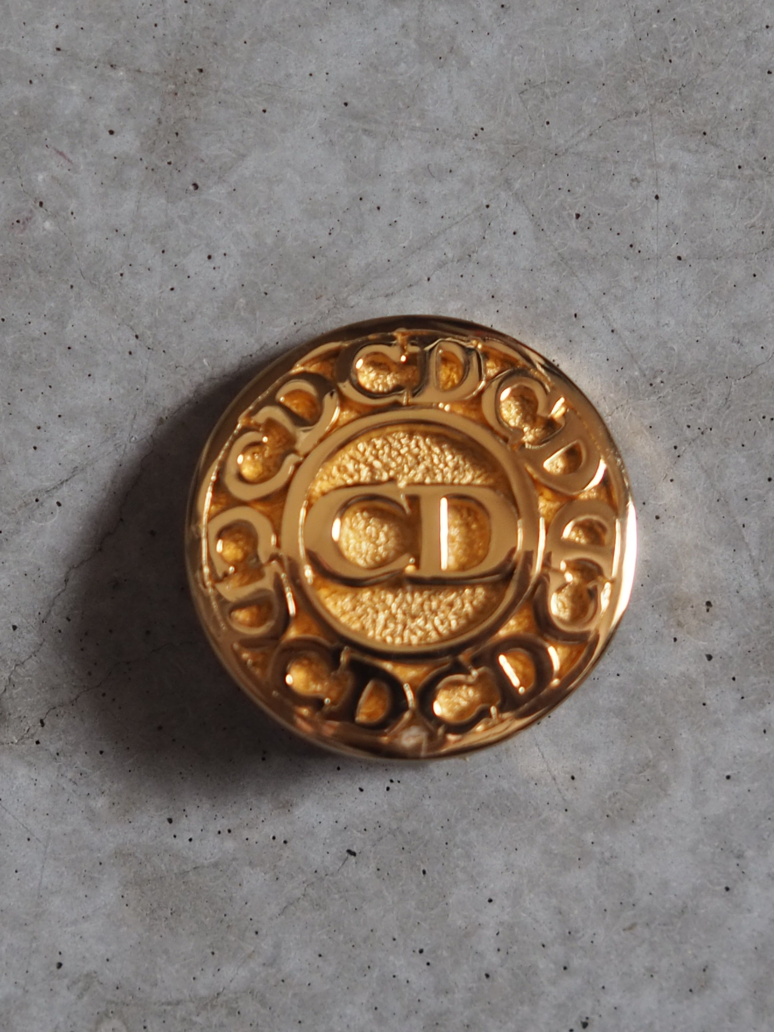 Christian Dior CD Logo Round Earrings