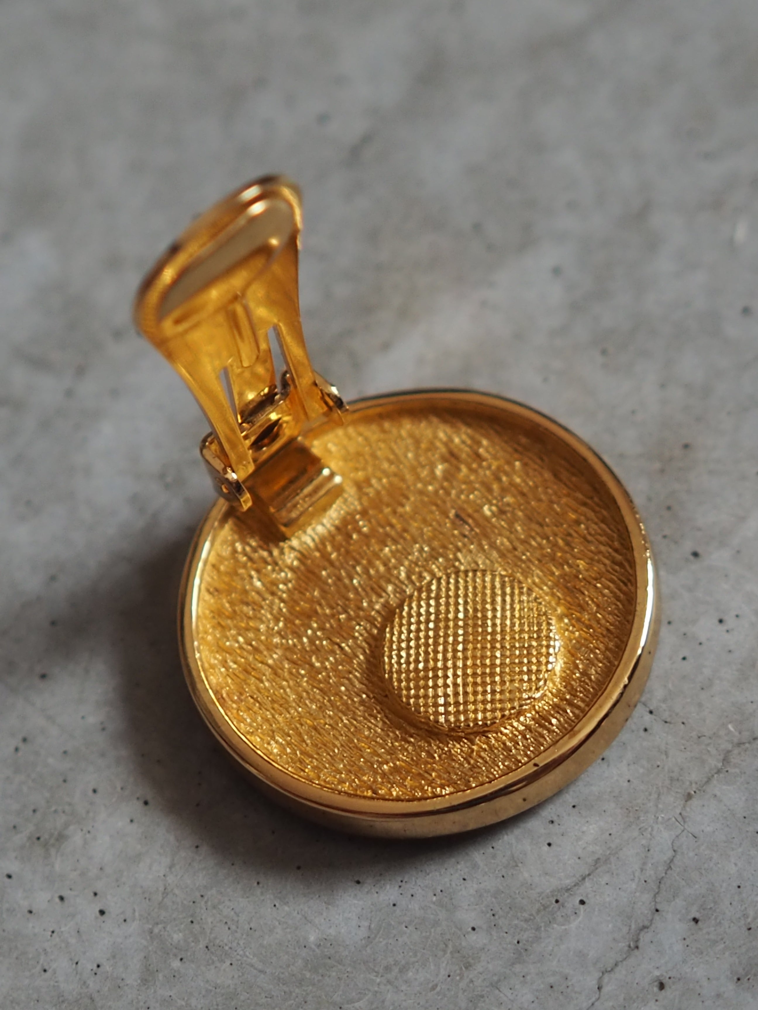 Christian Dior CD Logo Round Earrings