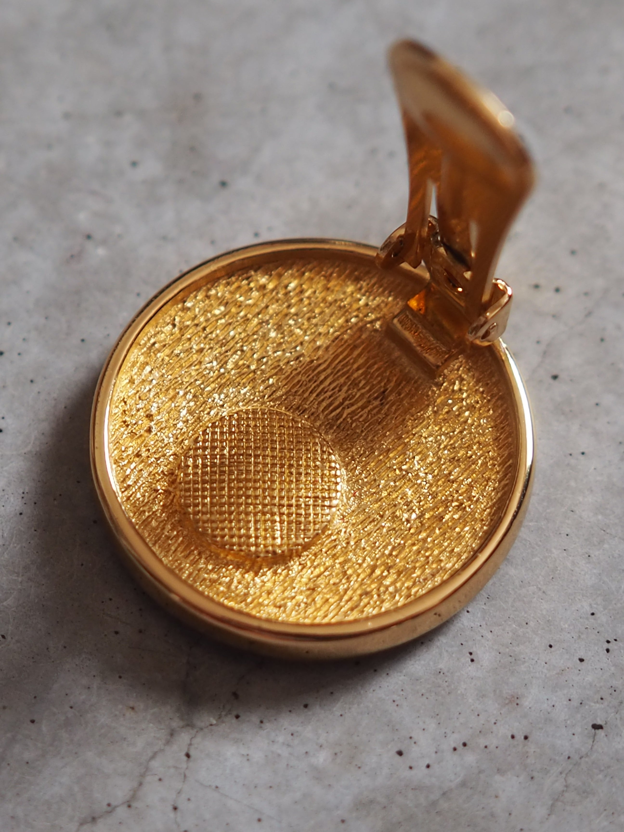 Christian Dior CD Logo Round Earrings