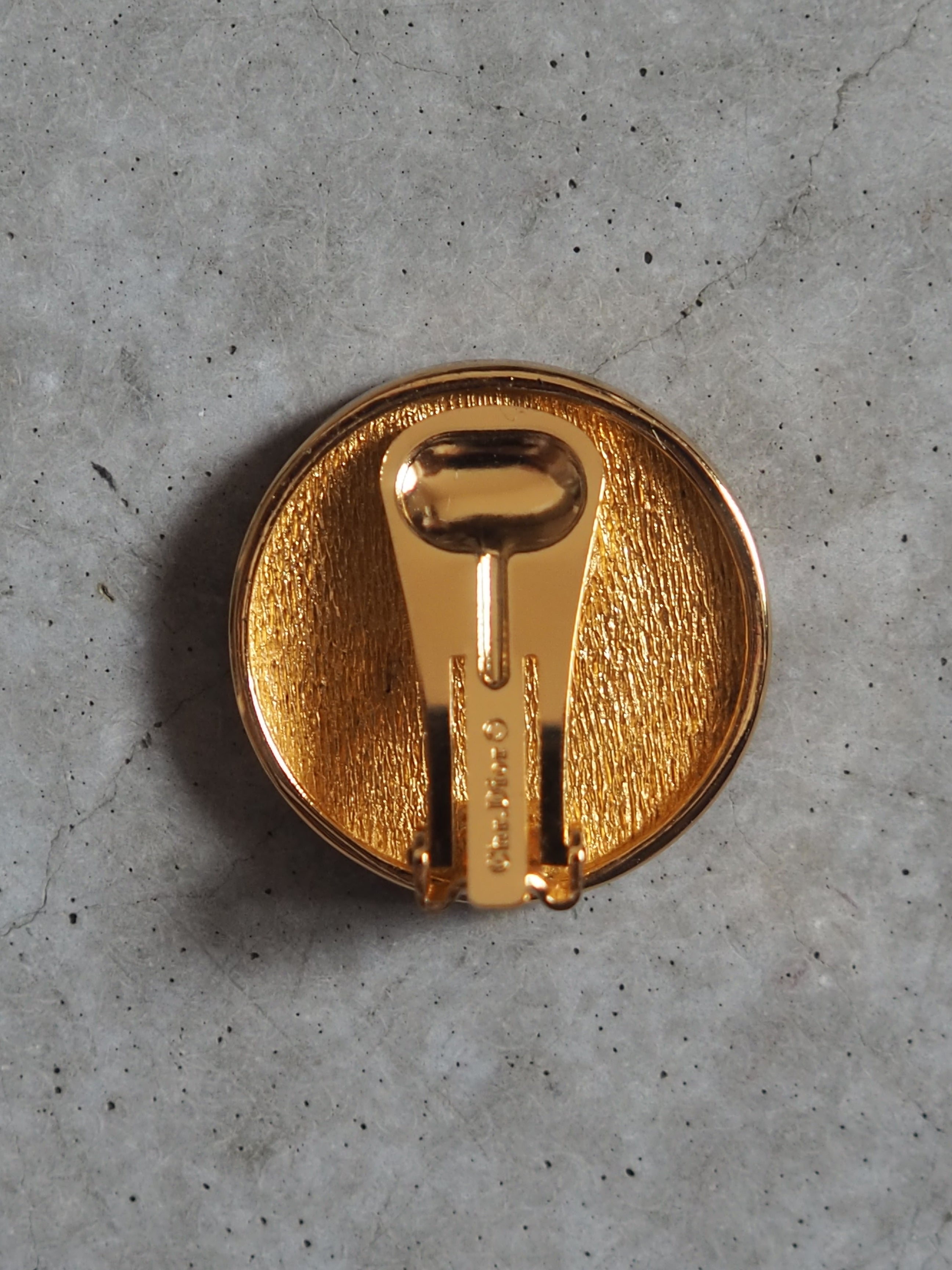 Christian Dior CD Logo Round Earrings