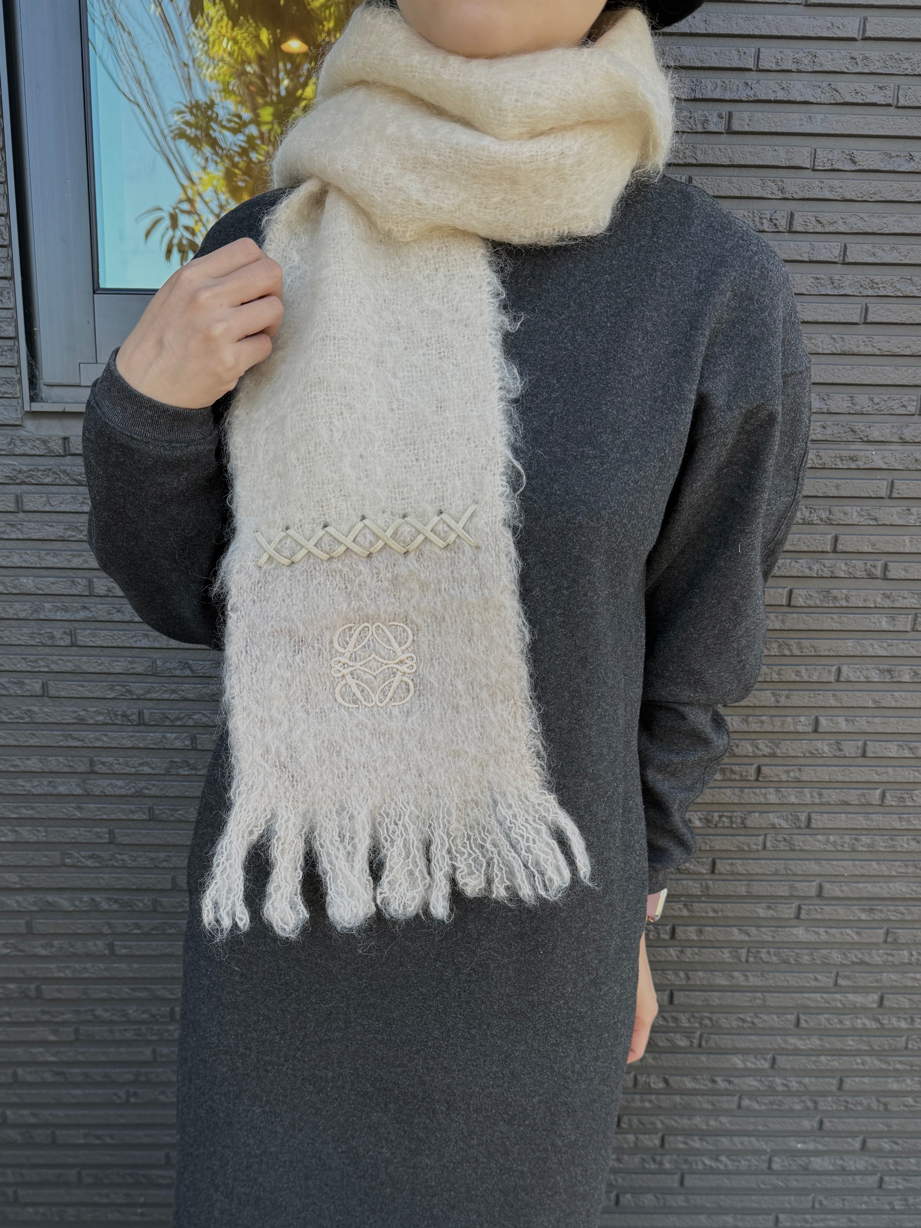 LOEWE Anagram Mohair Muffler