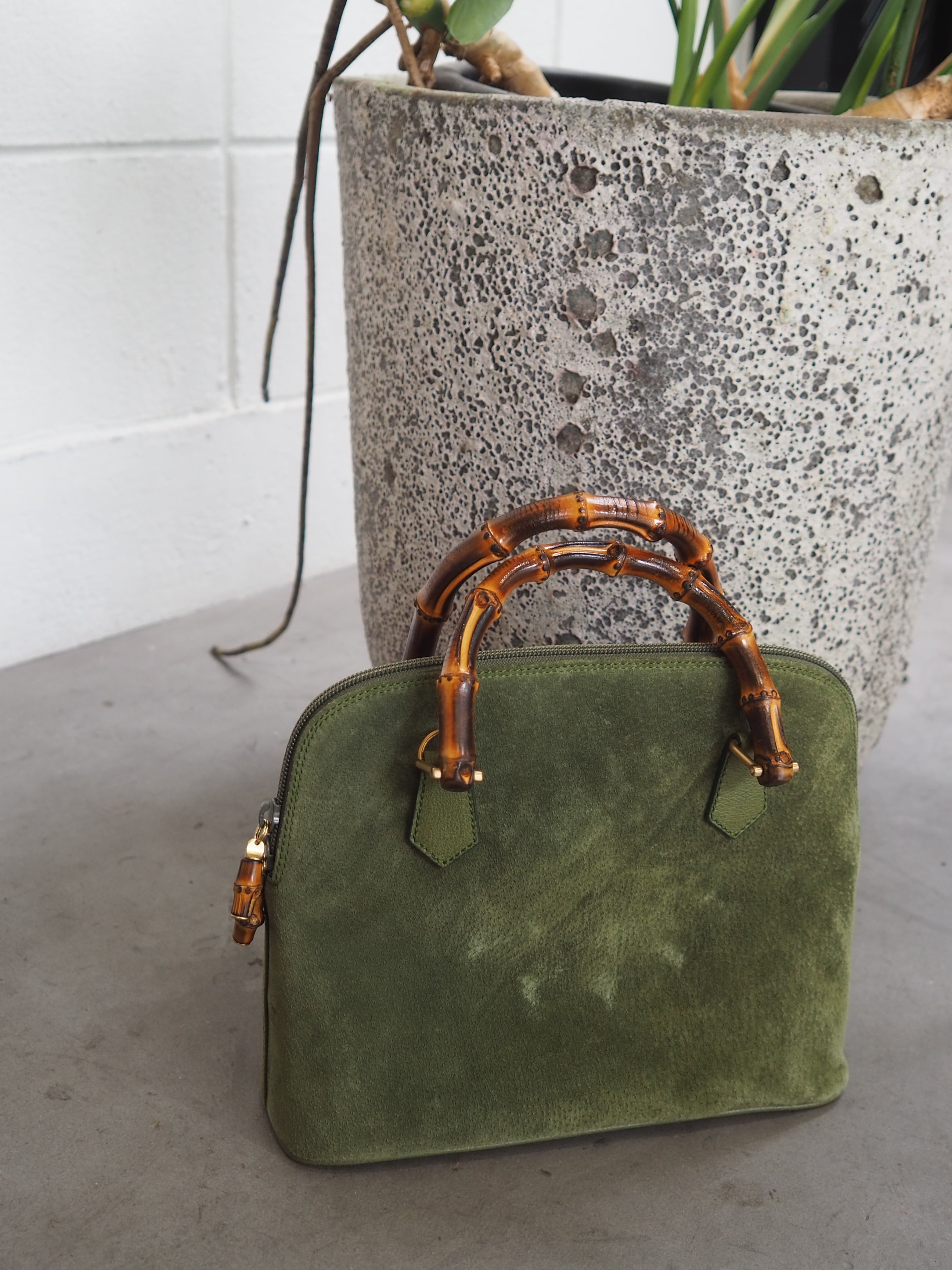 GUCCI Bamboo 2WAY Hand Shoulder Bag