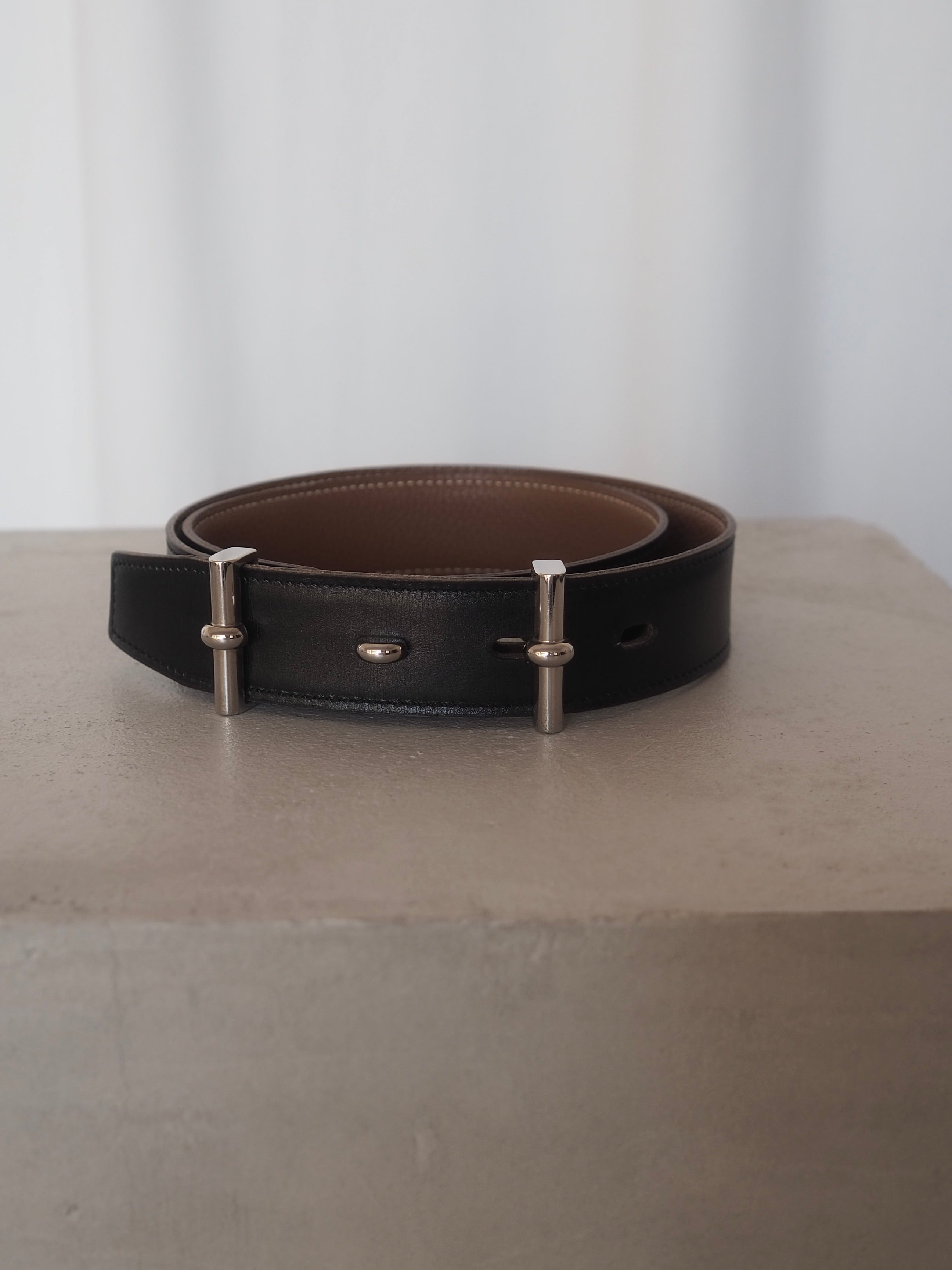 HERMÈS by Martin Margiela Reversible Leather Belt
