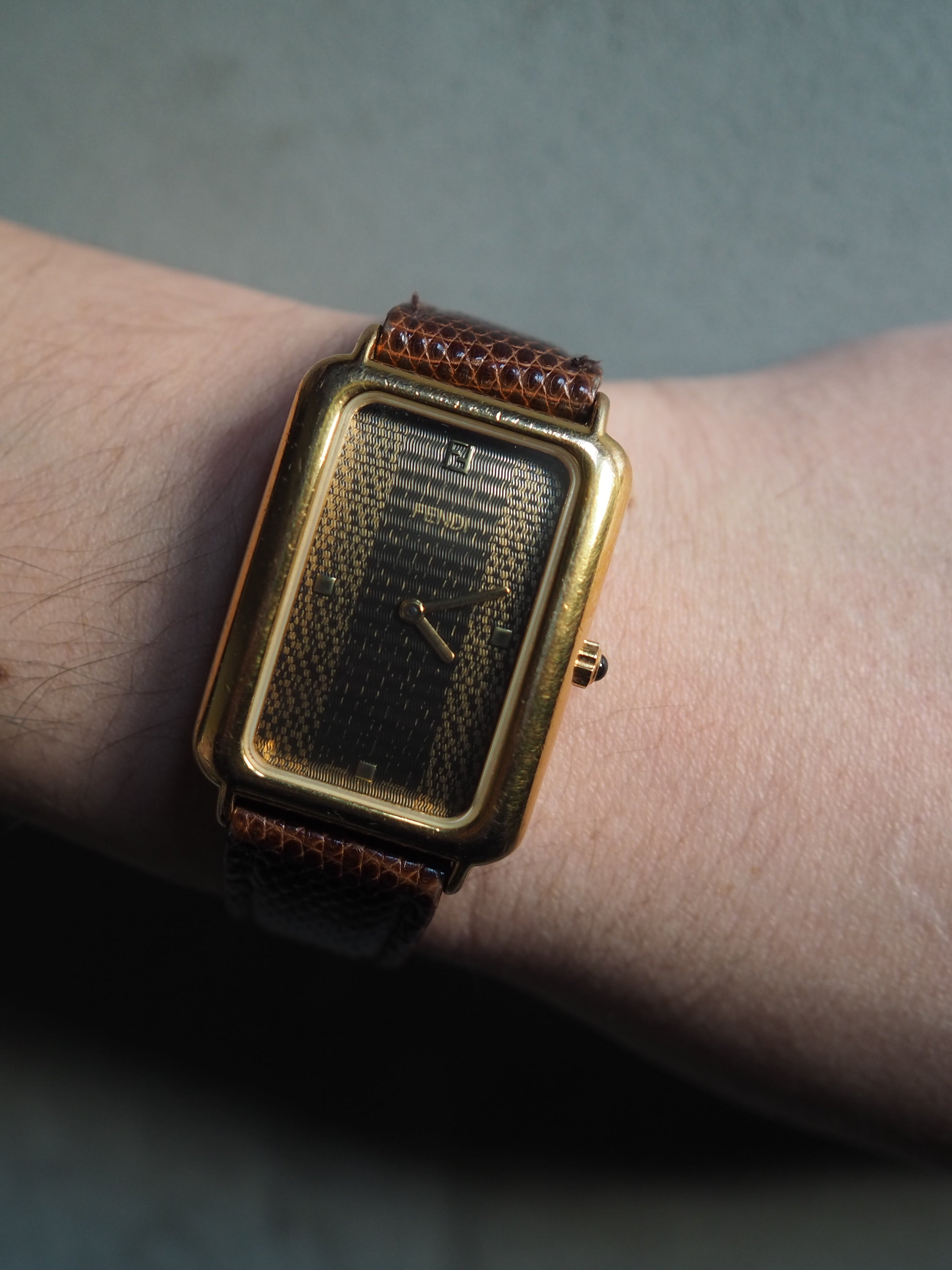 FENDI Square Zucca Watch