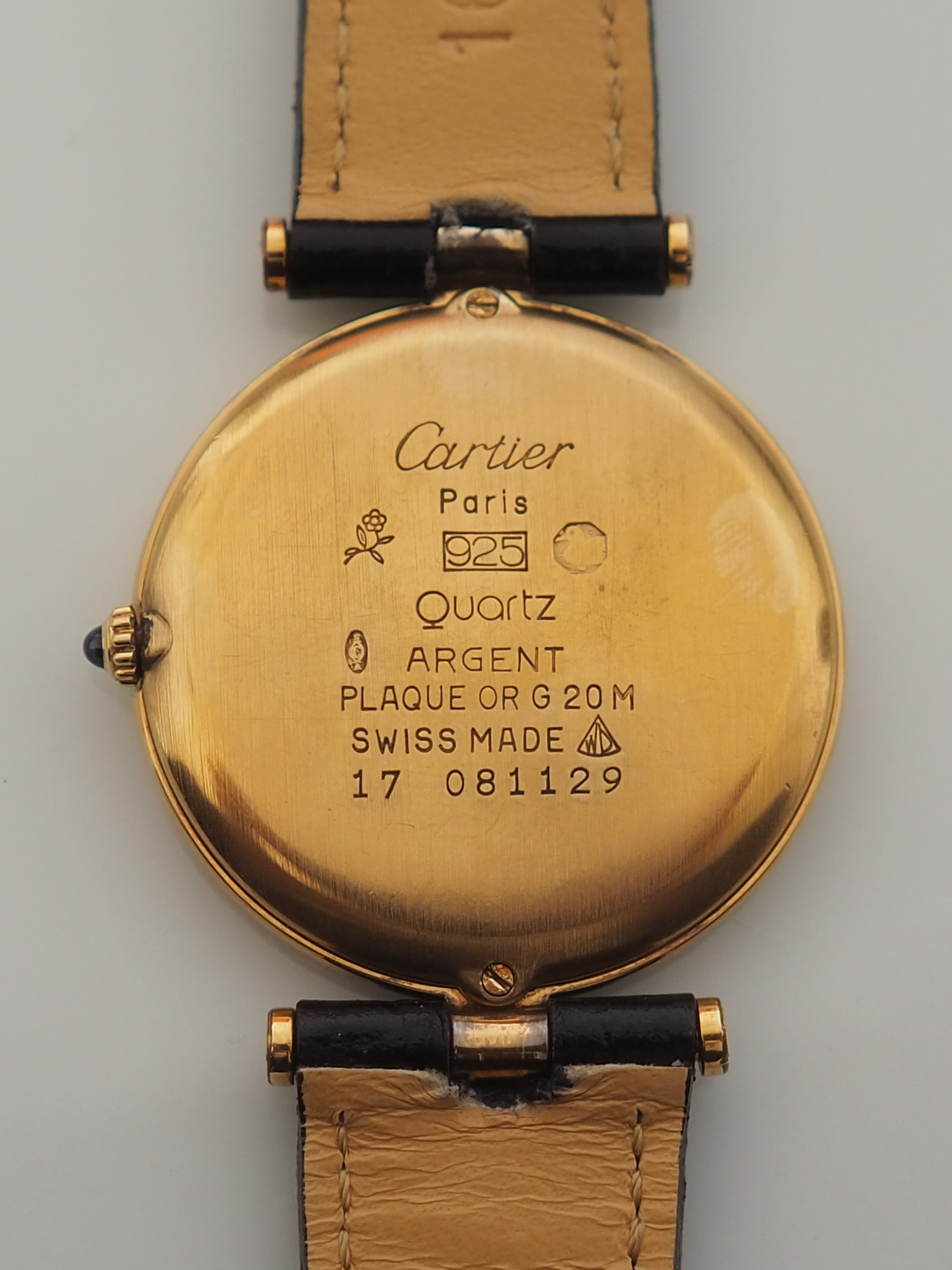 Cartier Must de Vendome Watch LM Ivory roman