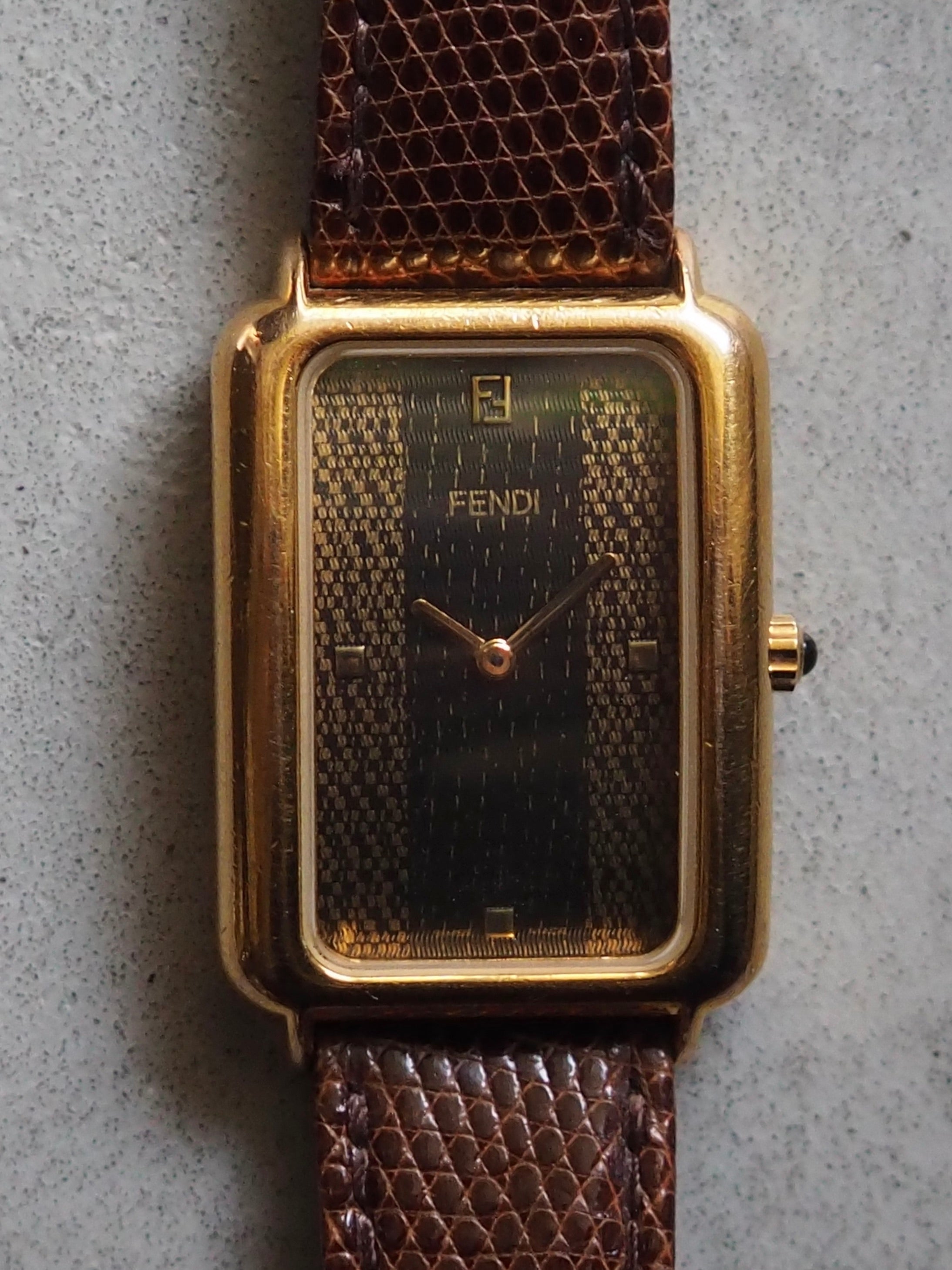 FENDI Square Zucca Watch