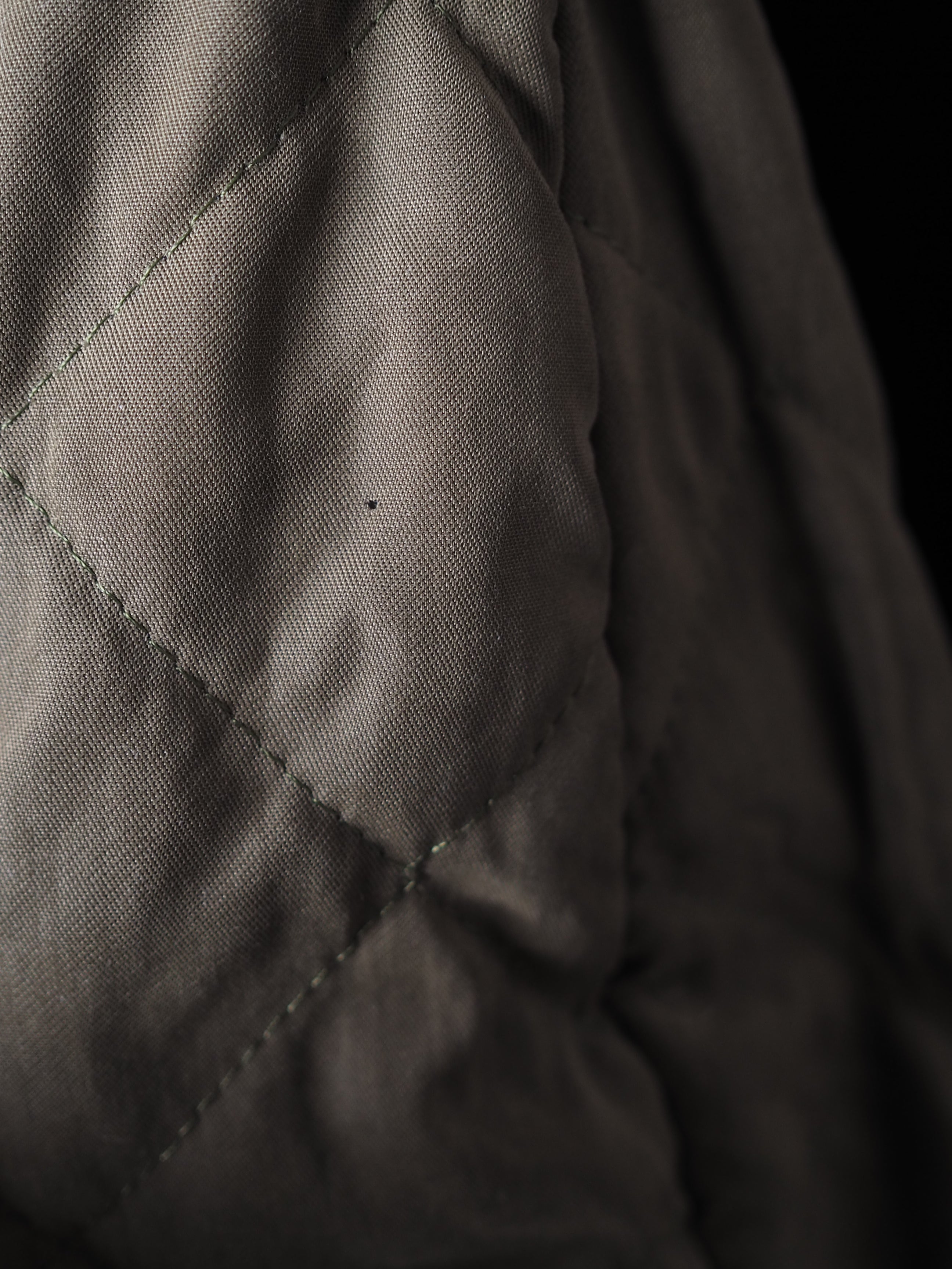 HERMES Buffalo horn Button Quilted Jacket