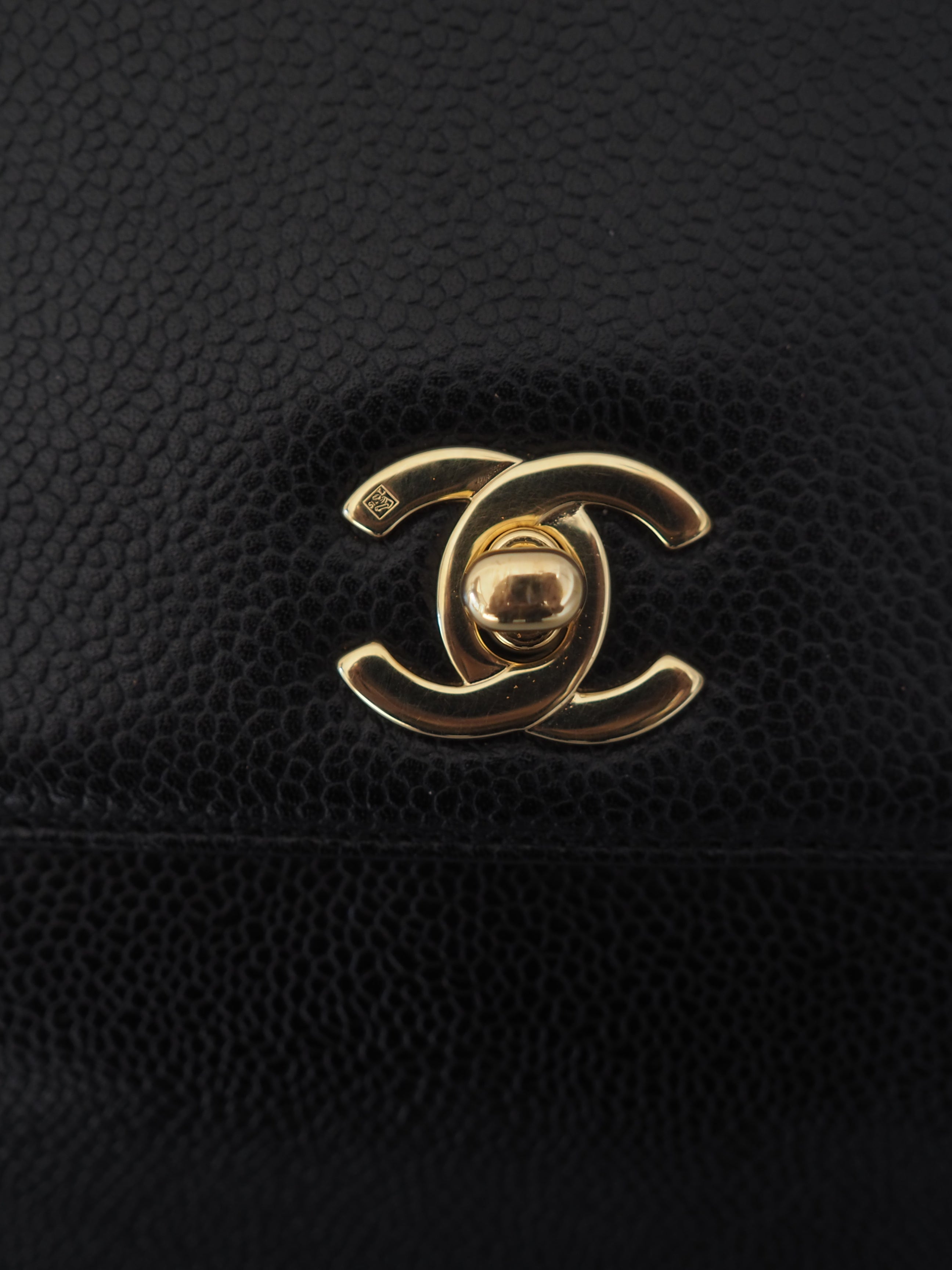 CHANEL COCO Black Caviar Shoulder Bag