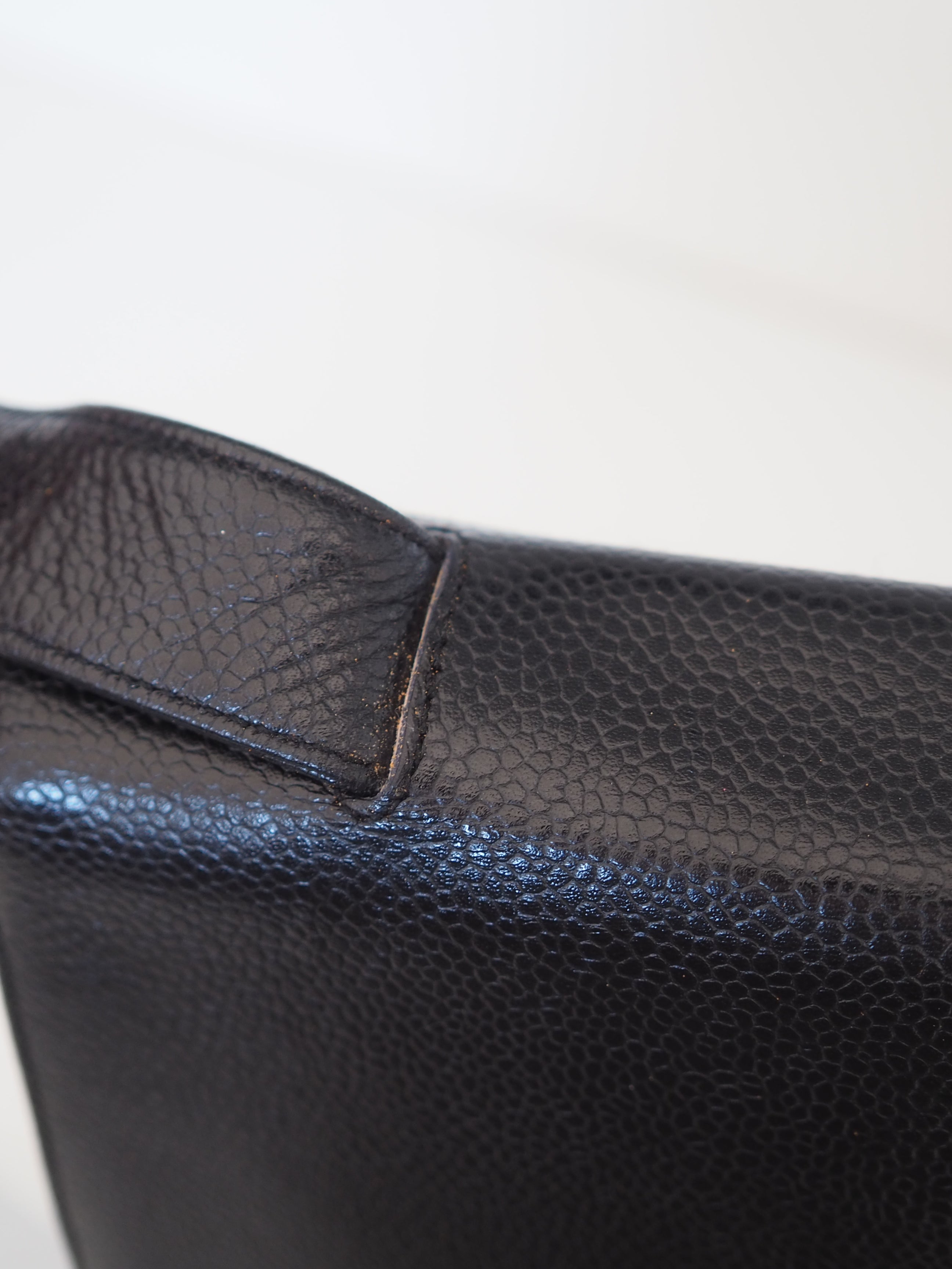 CHANEL COCO Black Caviar Shoulder Bag