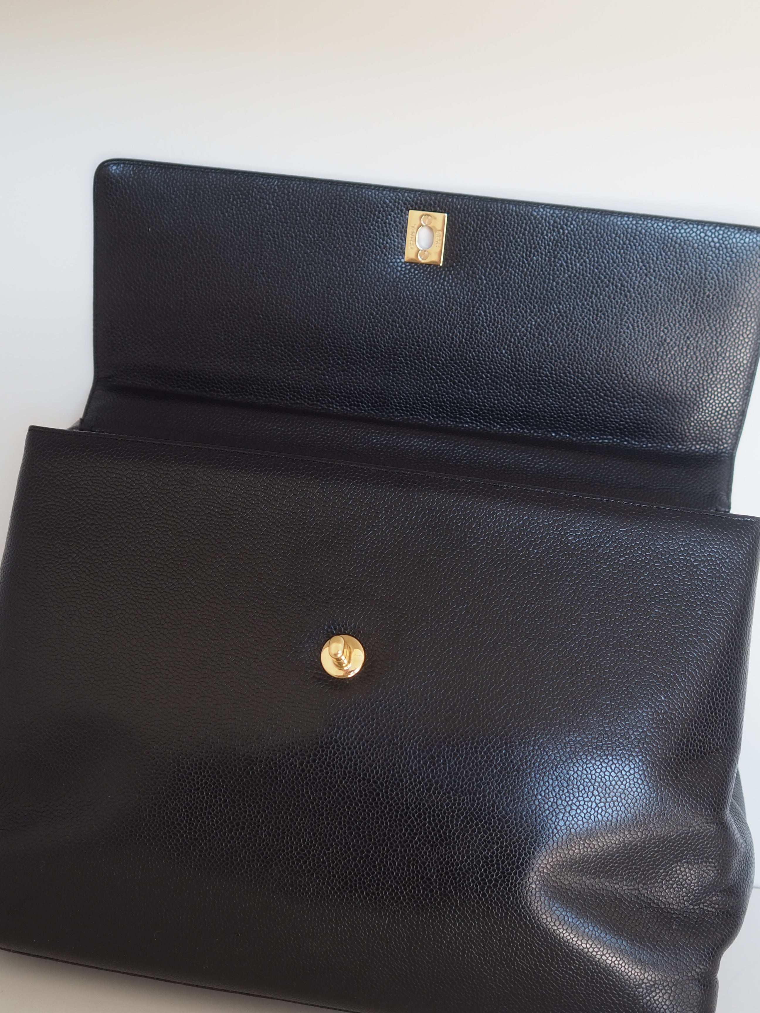 CHANEL COCO Black Caviar Shoulder Bag