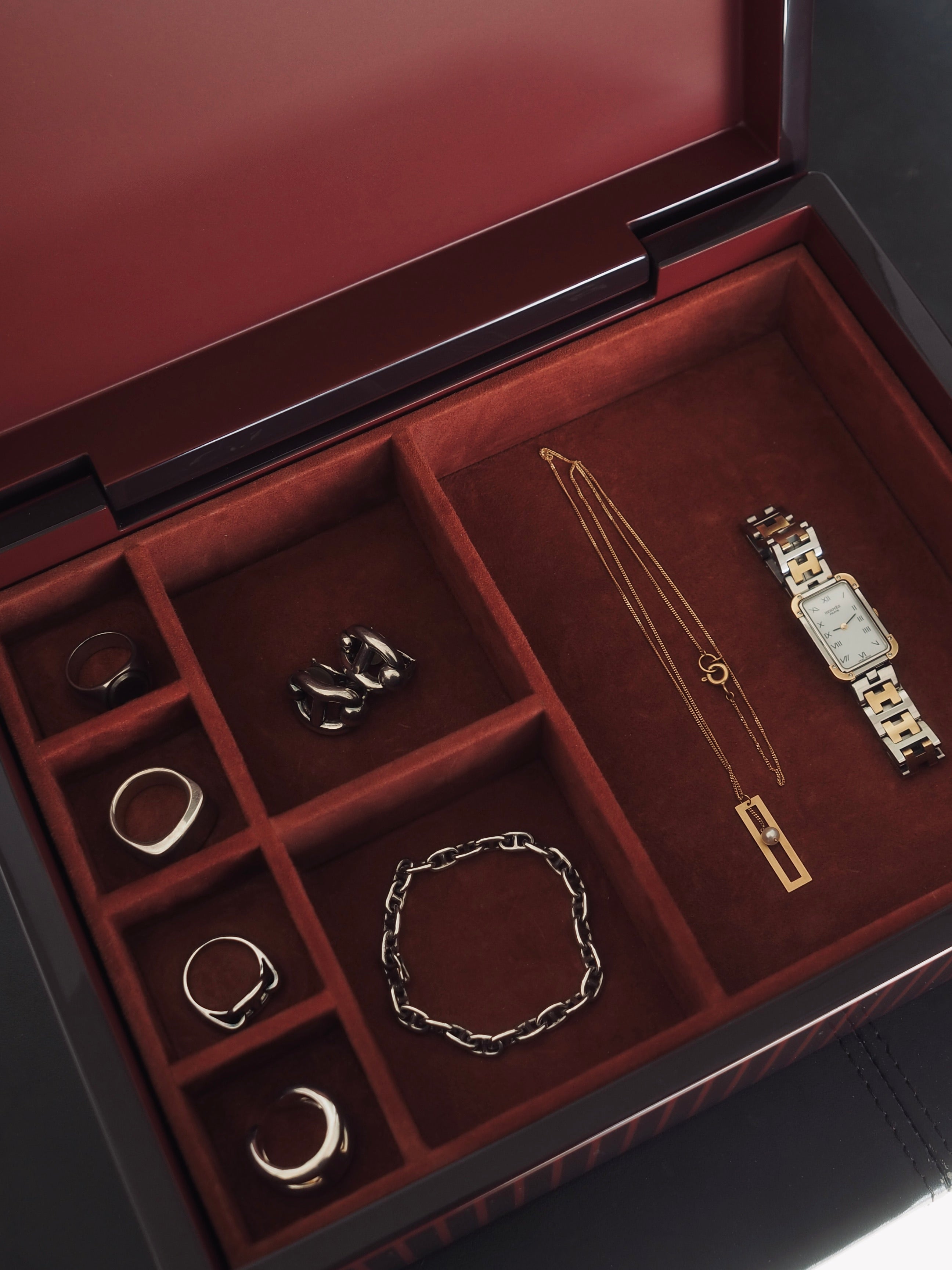 HERMÈS Facettes H Ruban Jewelry Box