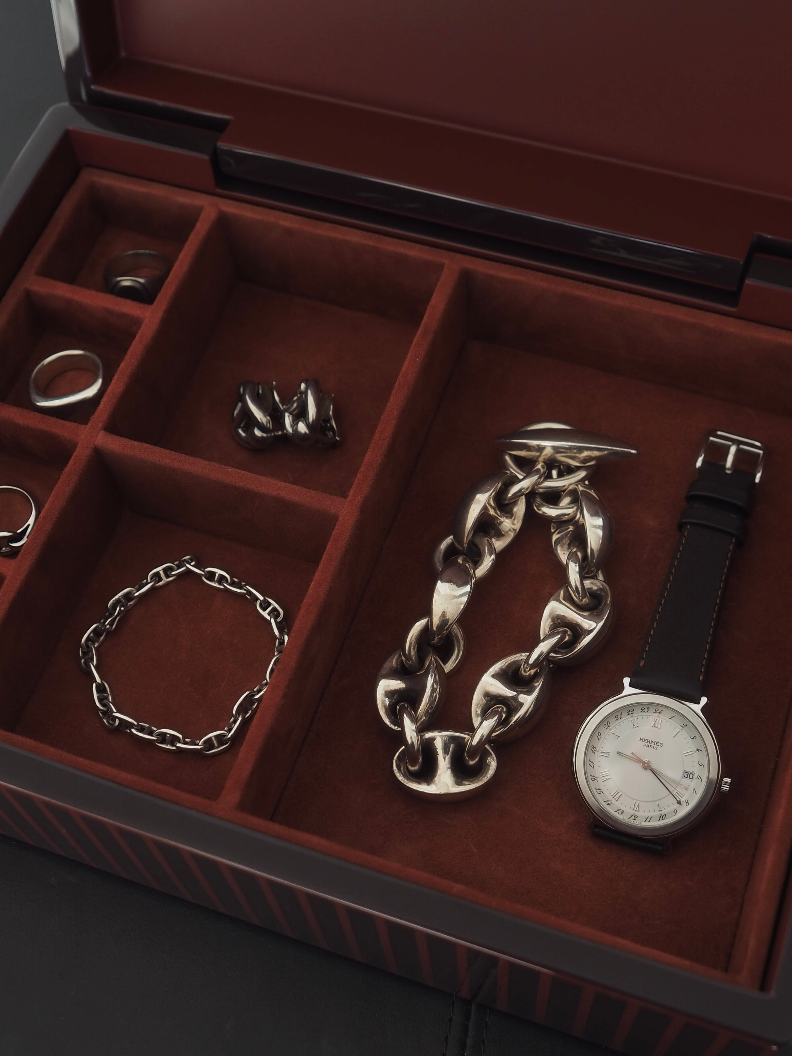 HERMÈS Facettes H Ruban Jewelry Box