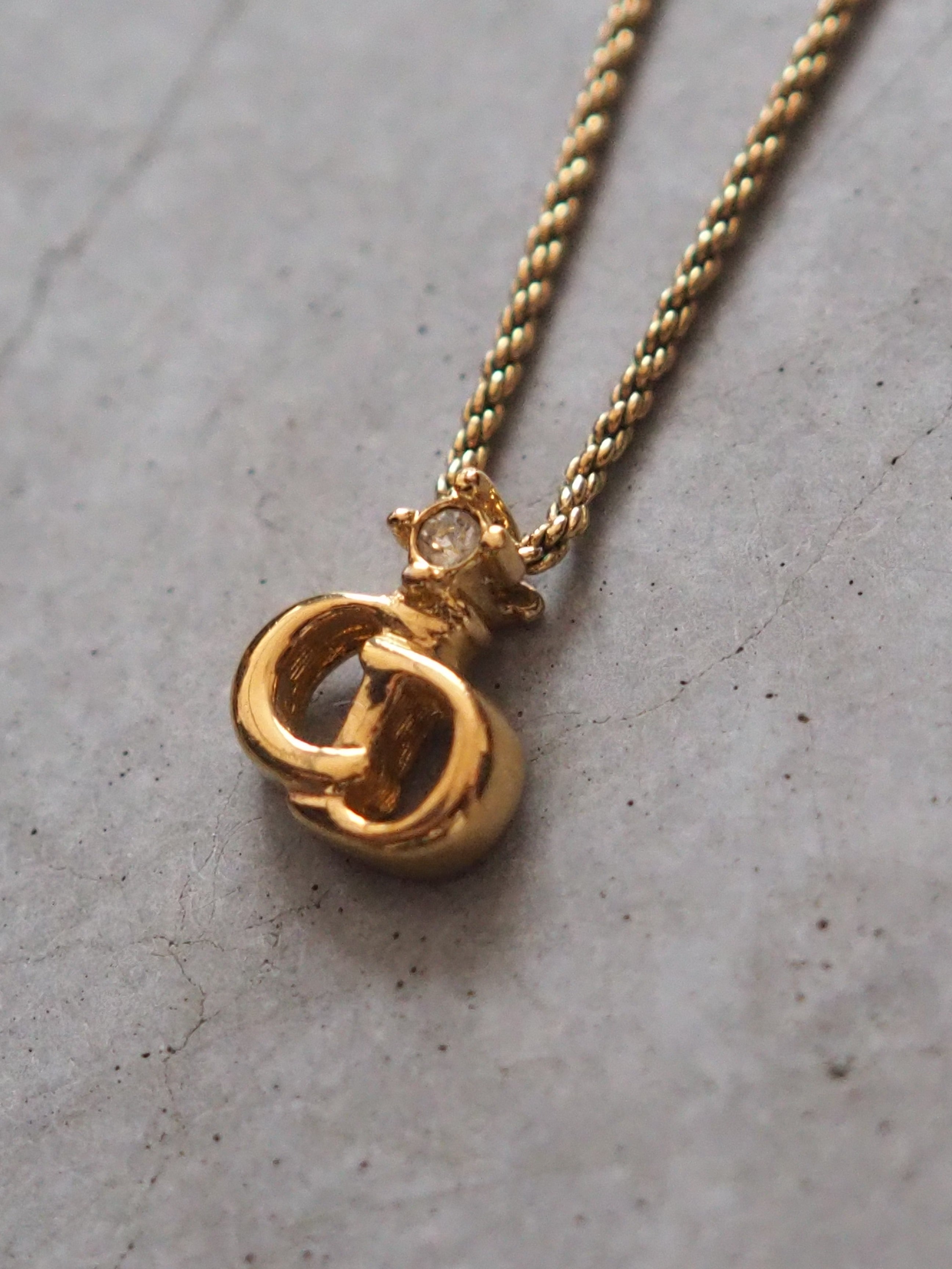 Christian Dior CD Logo Necklace