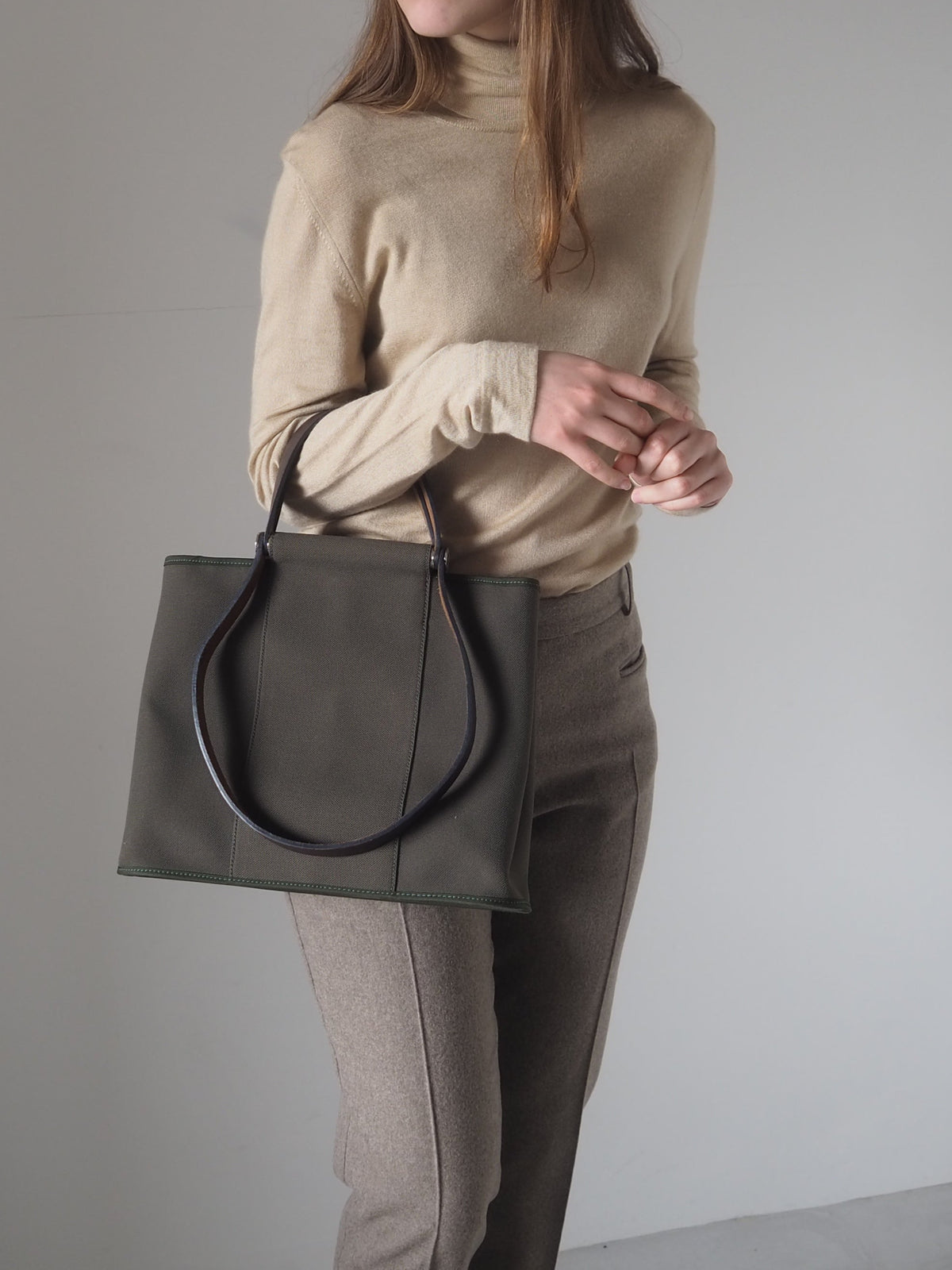 HERMES エルメス カバック 2way ショルダー トート バッグ キャンバス 