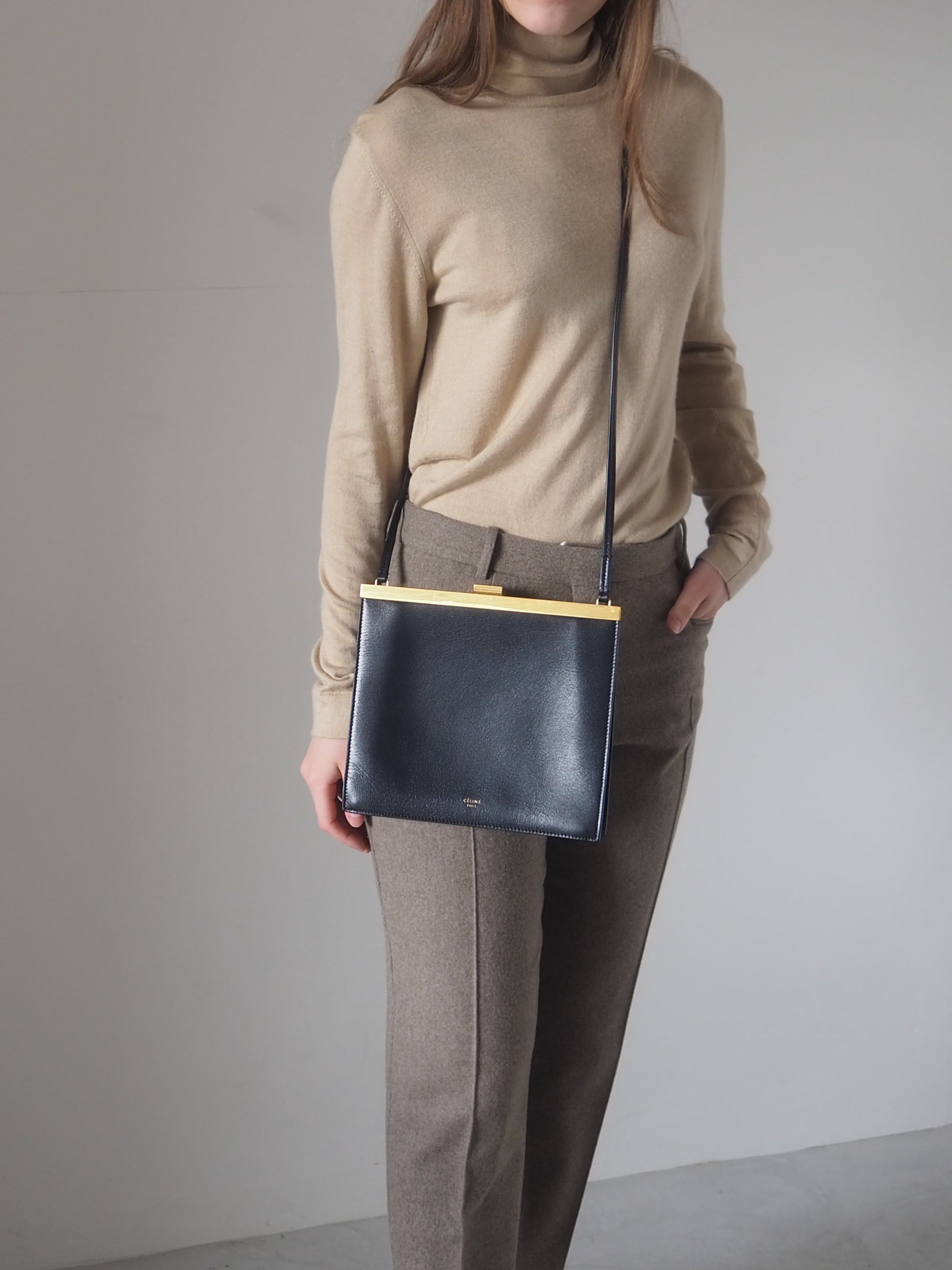 CÉLINE Clasp Shoulder Bag