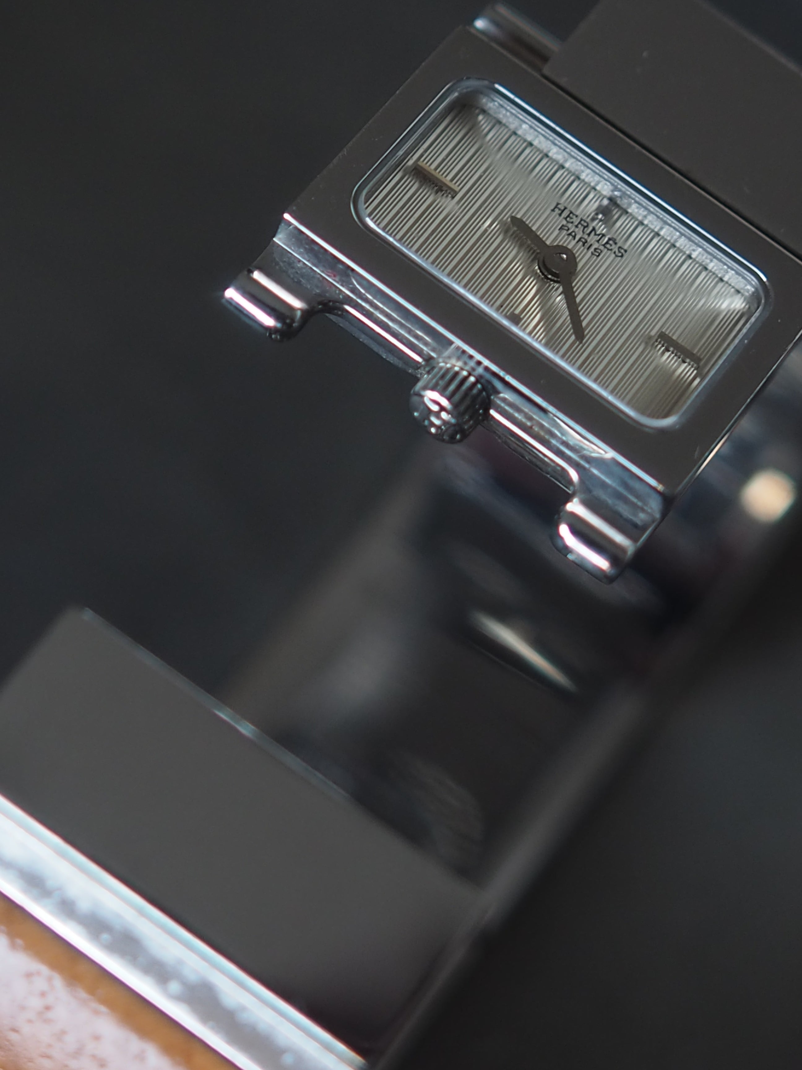 HERMES Location Wood Bangle Watch