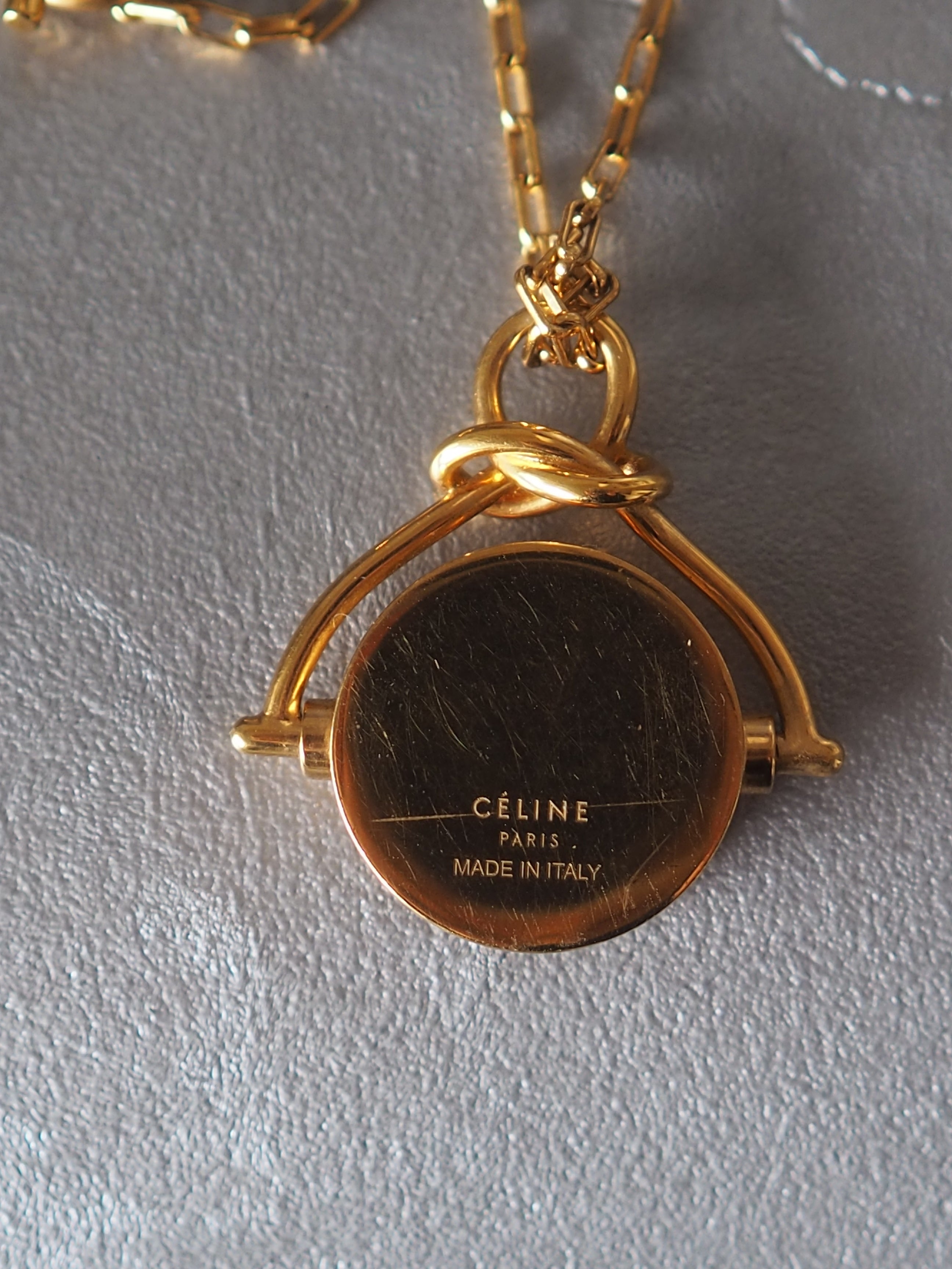 CÉLINE by Phoebe Philo Knot Medallion Necklace