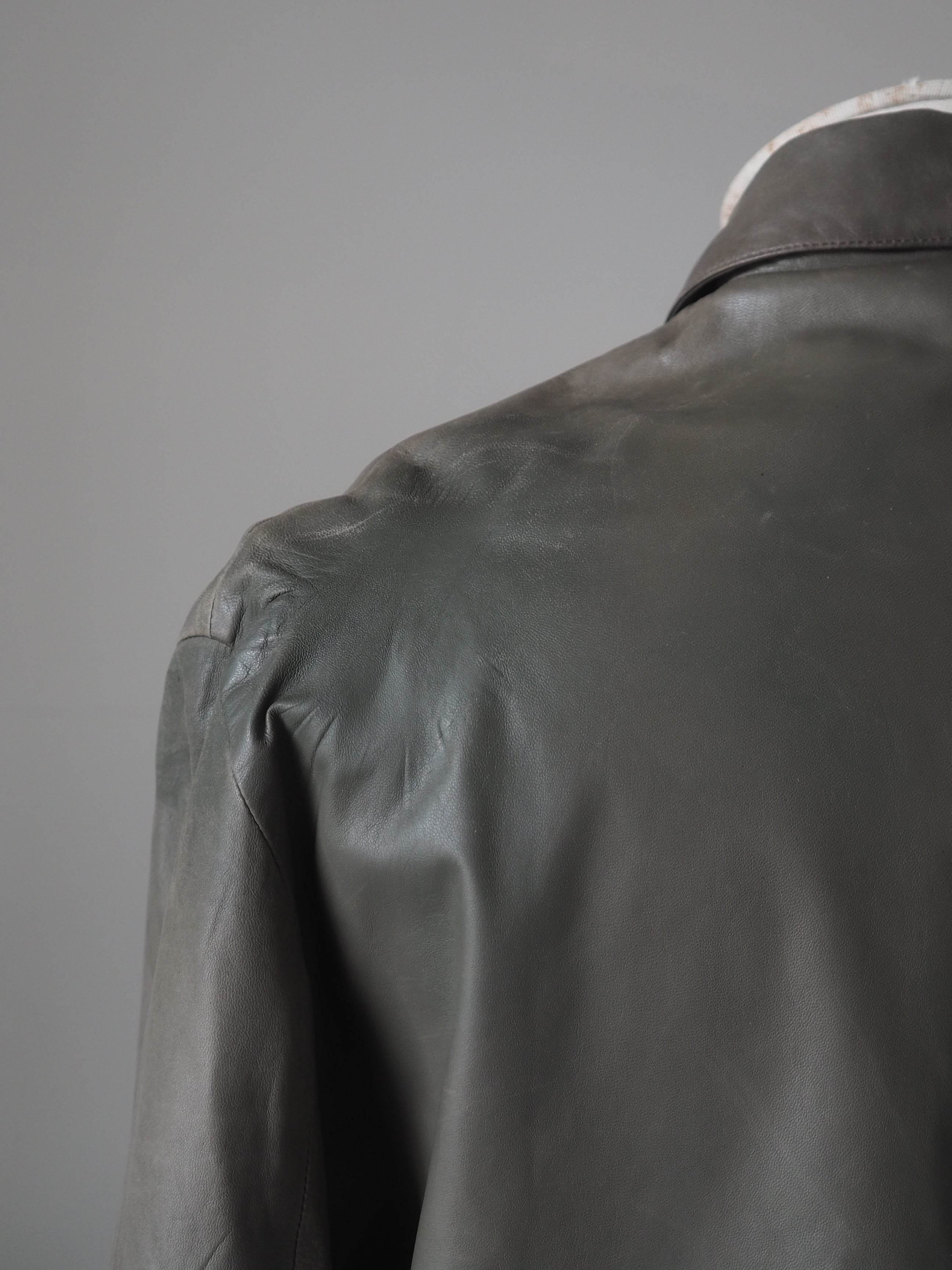 HERMÈS Agneau Lambskin Leather Zip Jacket