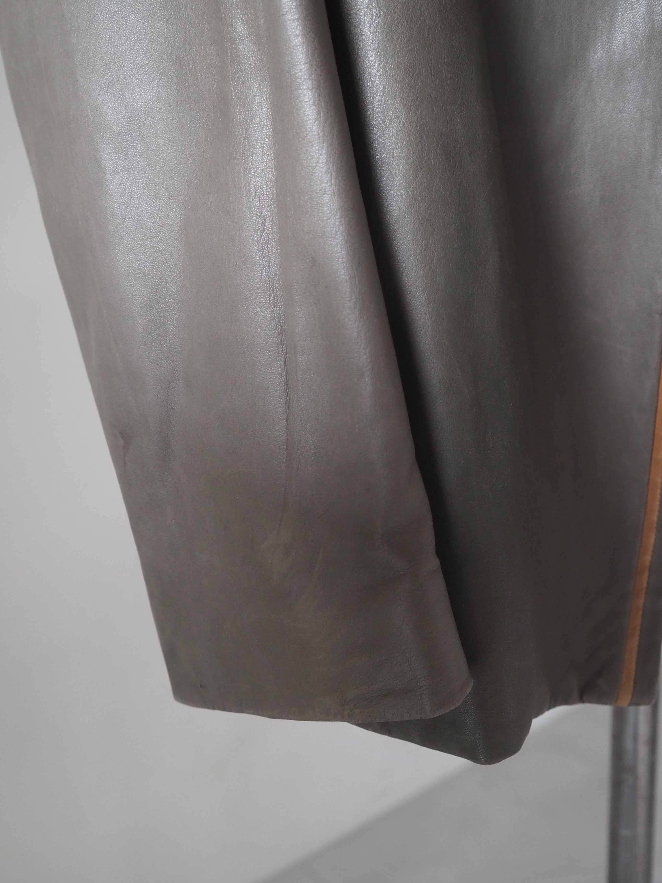 HERMÈS Agneau Lambskin Leather Zip Jacket