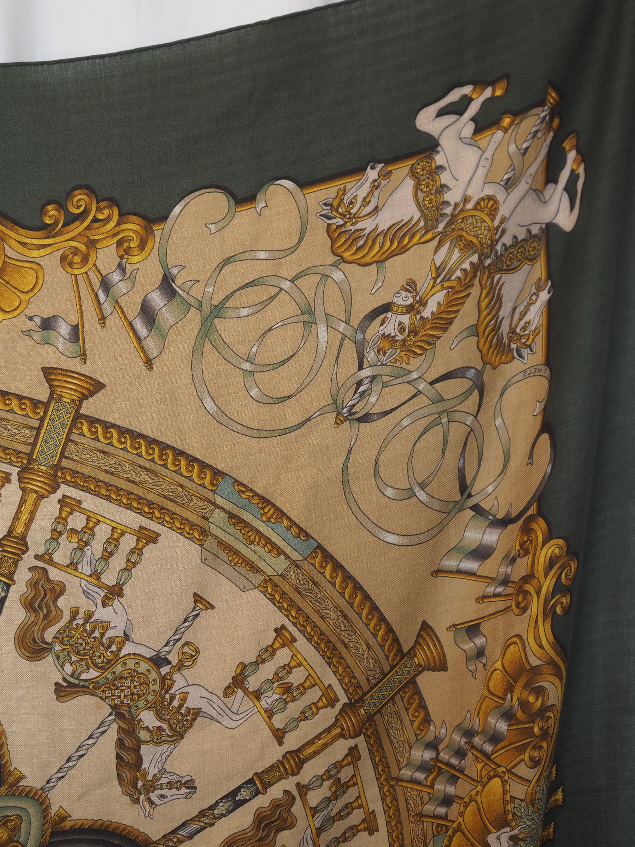 HERMÈS LUNA PARK Carré Géant 140 Cashmere Silk Scarf