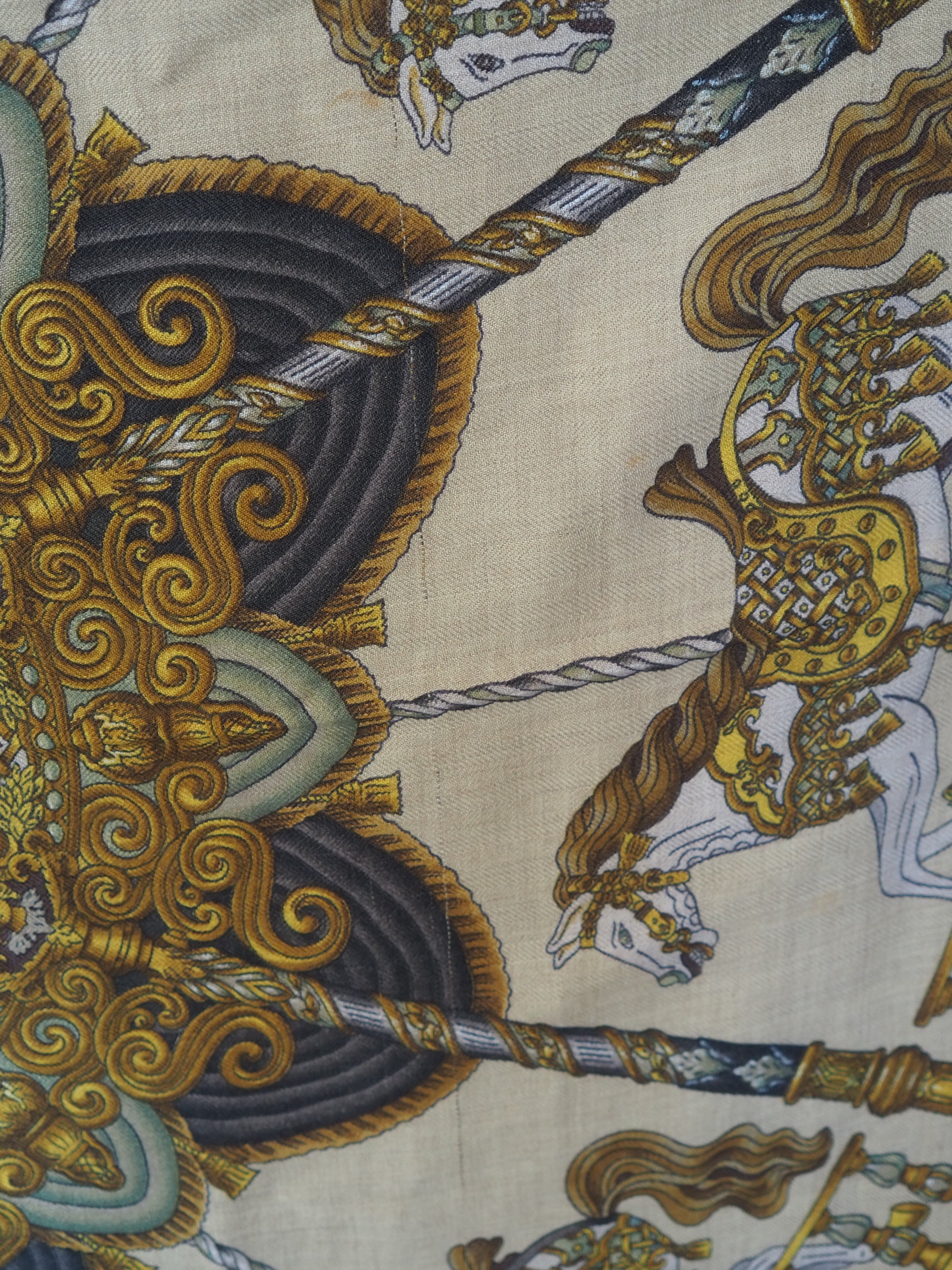 HERMÈS LUNA PARK Carré Géant 140 Cashmere Silk Scarf