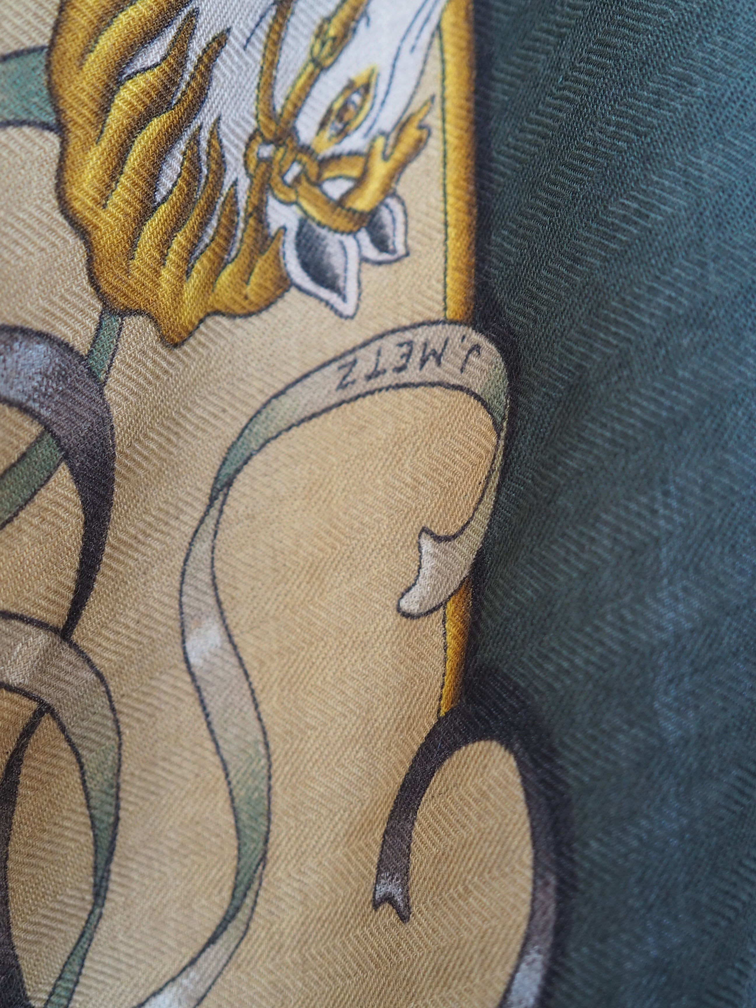 HERMÈS LUNA PARK Carré Géant 140 Cashmere Silk Scarf