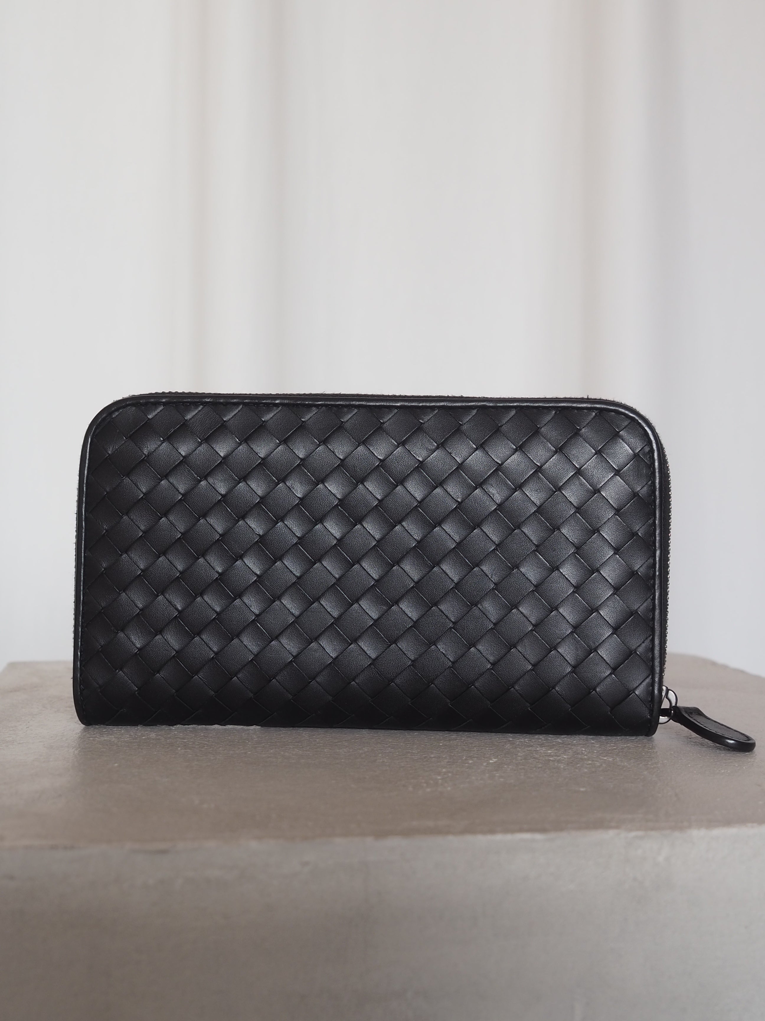 Bottega Veneta Intrecciato Zip Long Wallet
