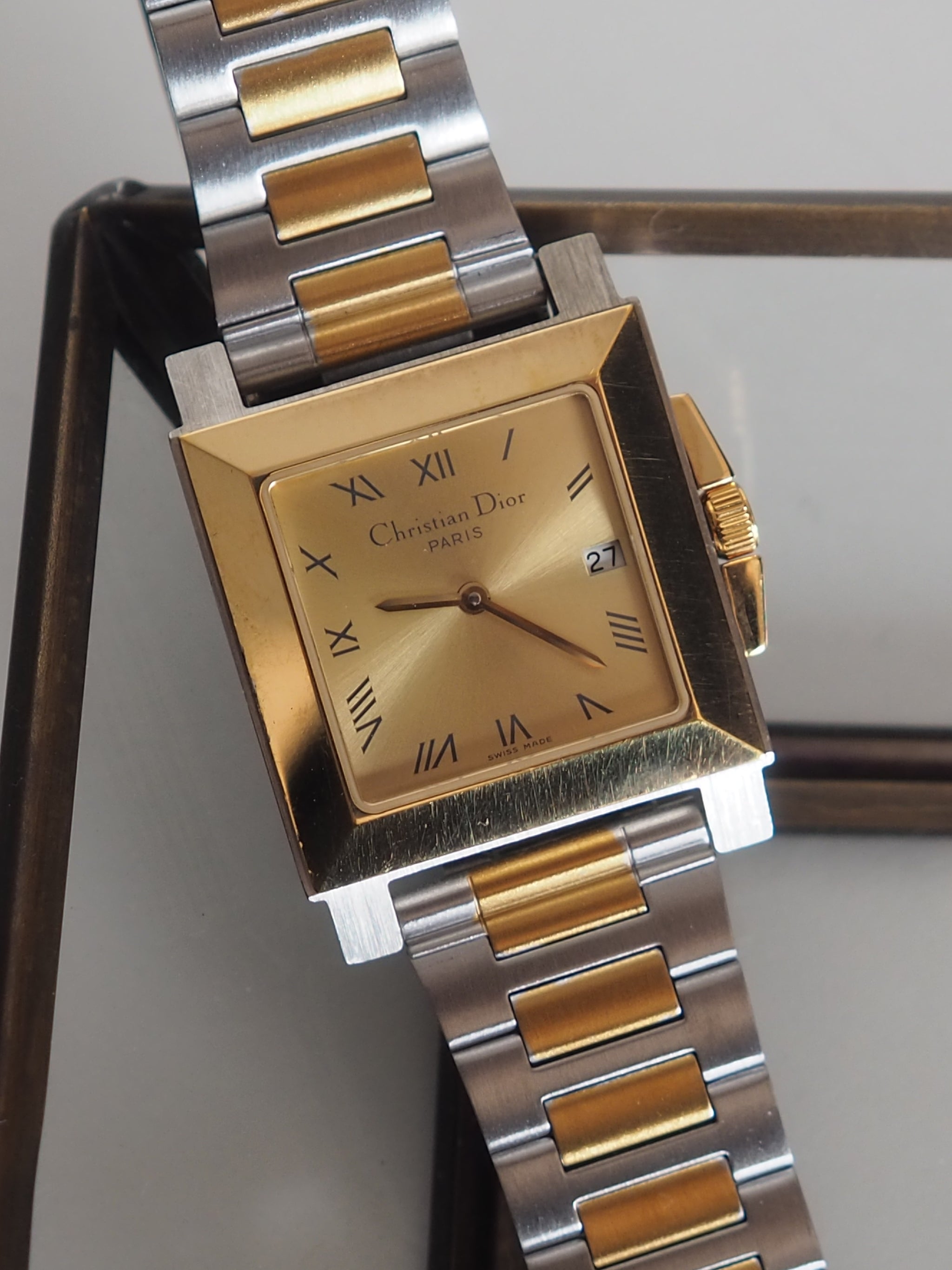 466 クリスチャンディオール スクエア ヴィンテージ 腕時計 Christian  