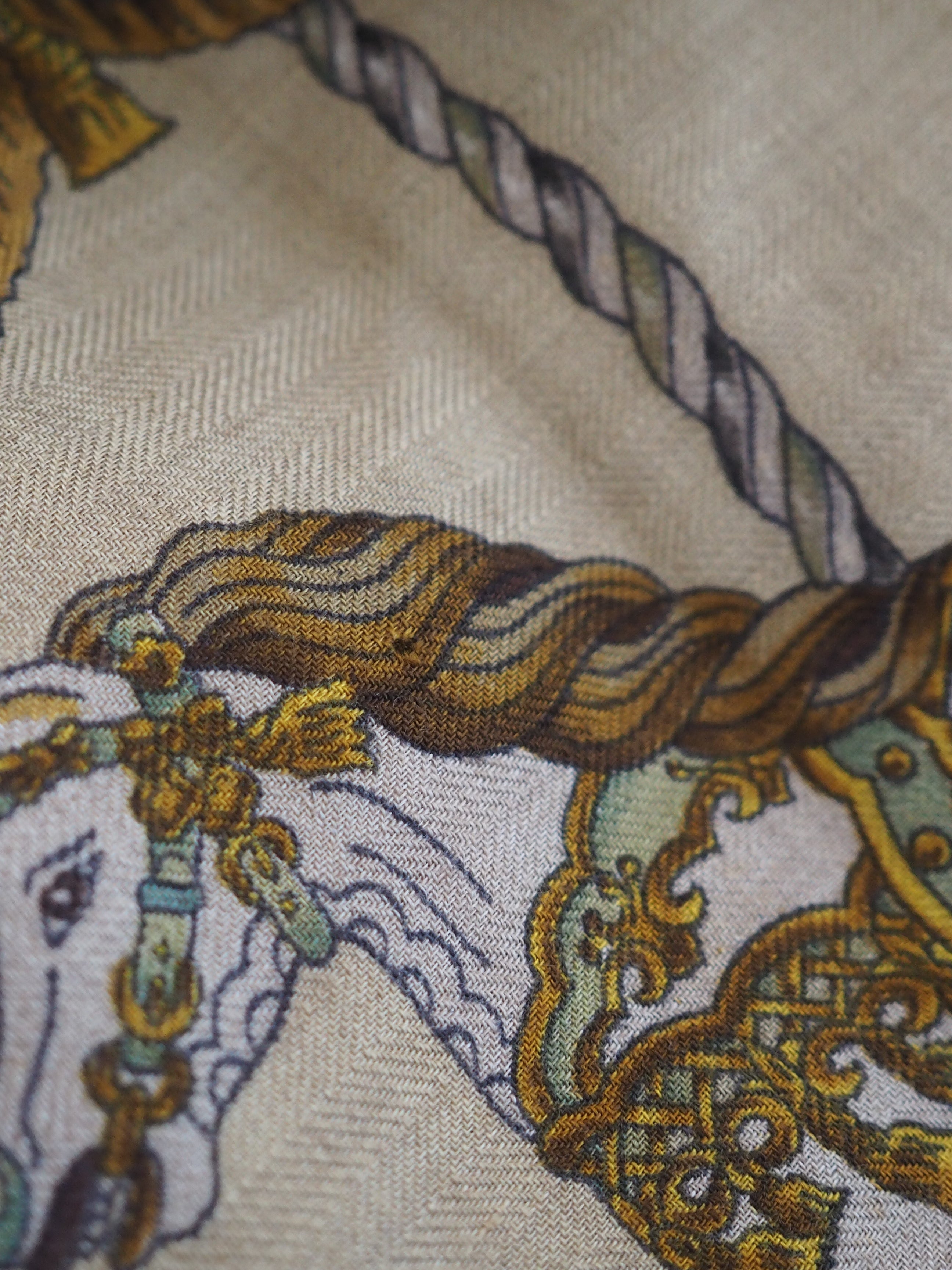 HERMÈS LUNA PARK Carré Géant 140 Cashmere Silk Scarf