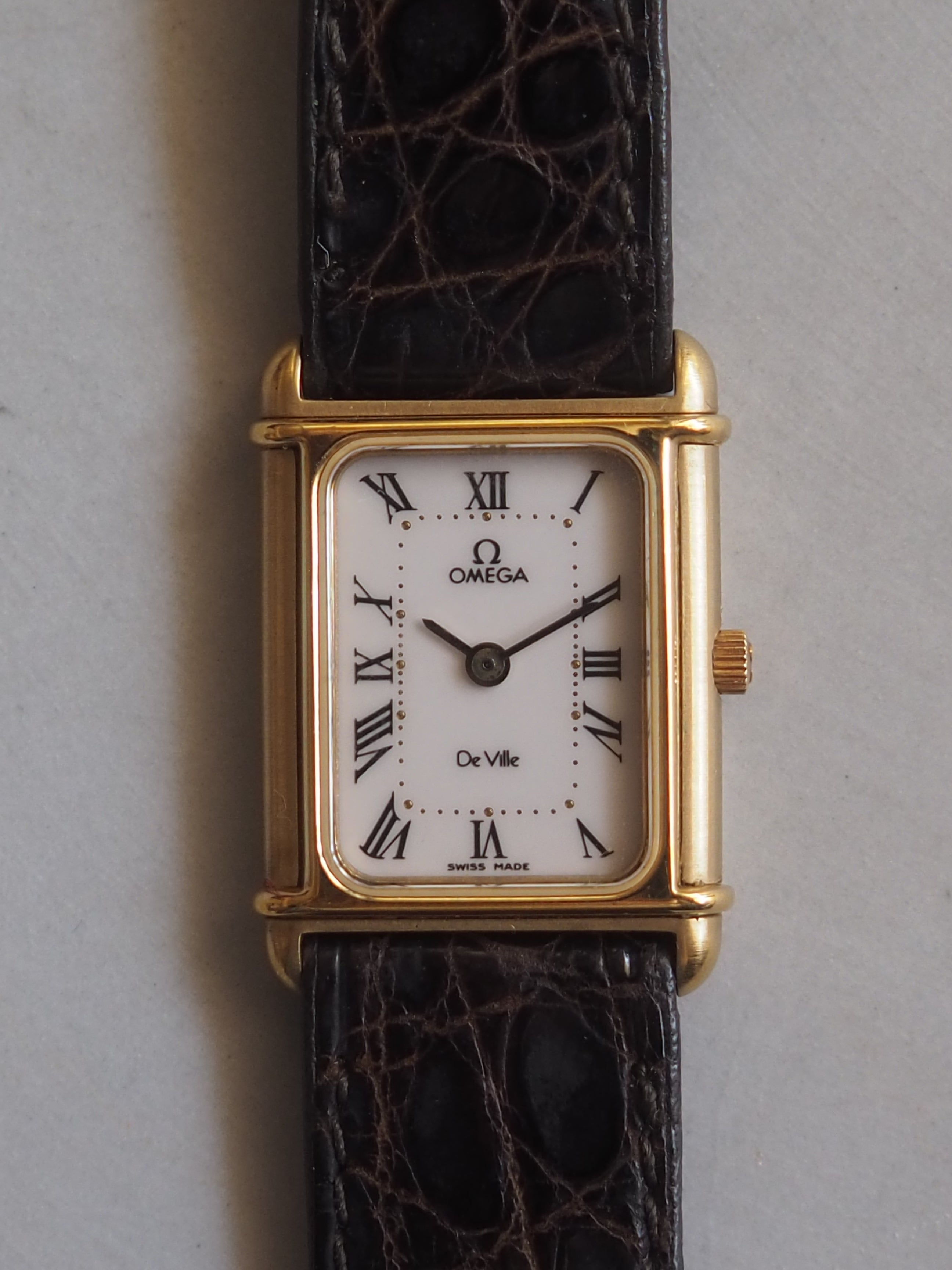 OMEGA DeVille Rectangular Roman Dial Watch