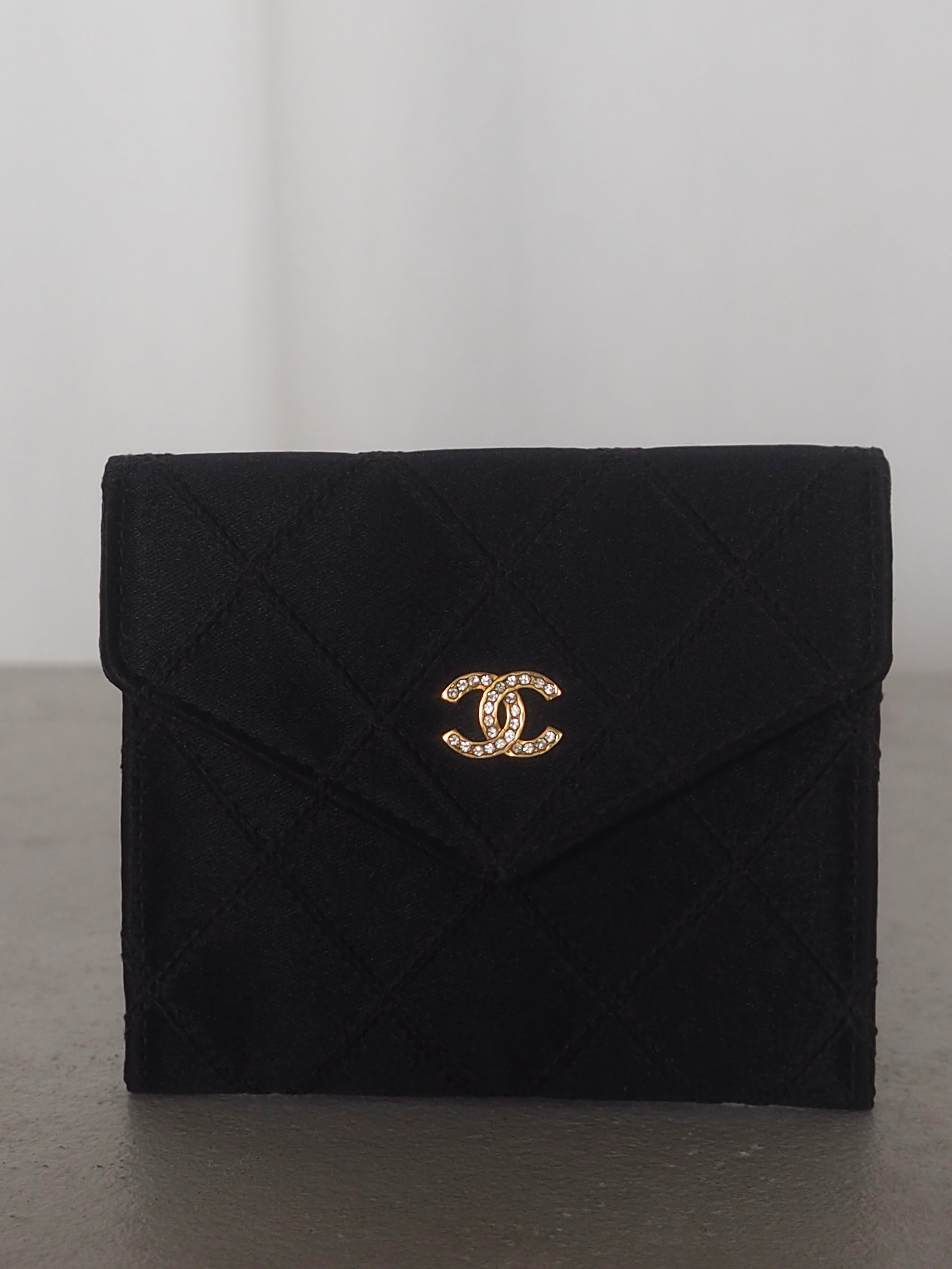 CHANEL Bicolore Satin Coin Case
