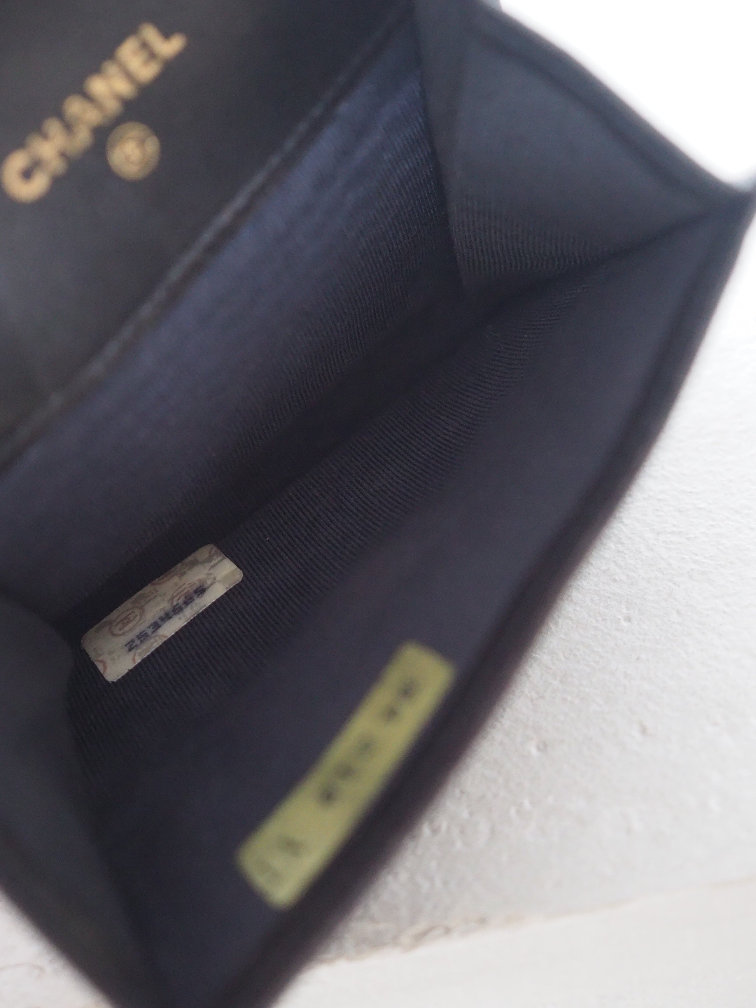 CHANEL Bicolore Satin Coin Case