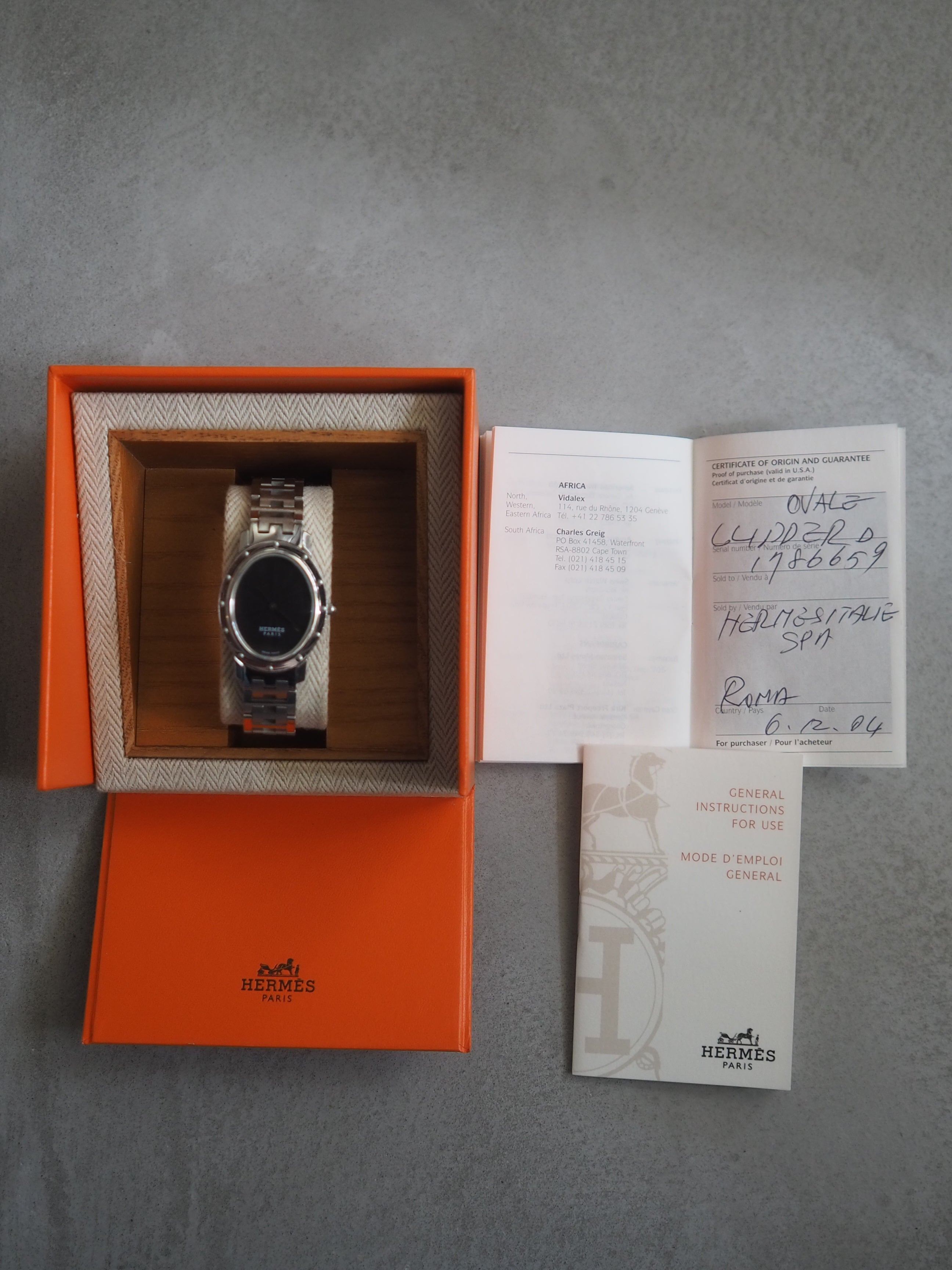 HERMÈS Clipper Oval Watch