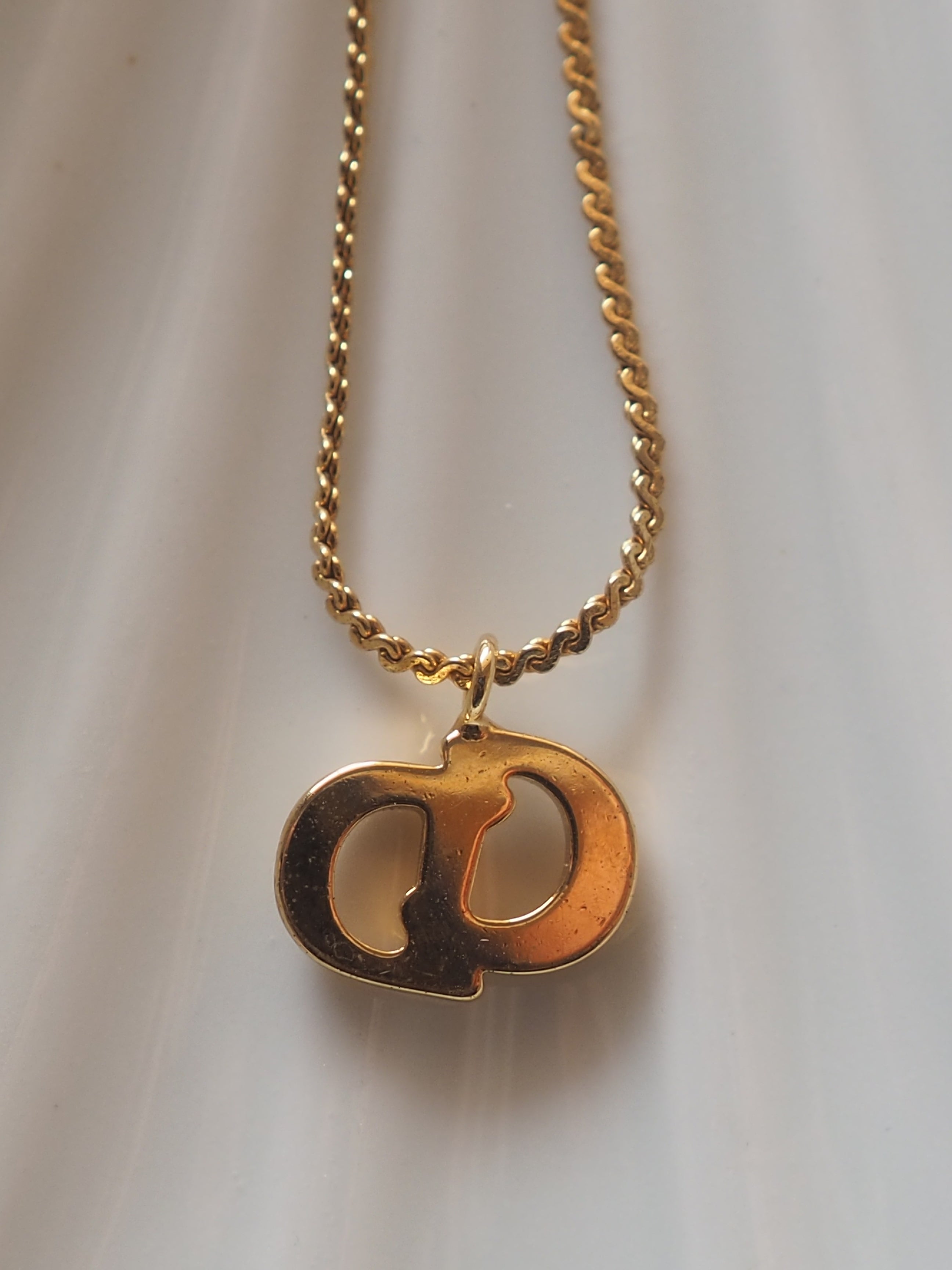 Christian Dior CD Logo Necklace