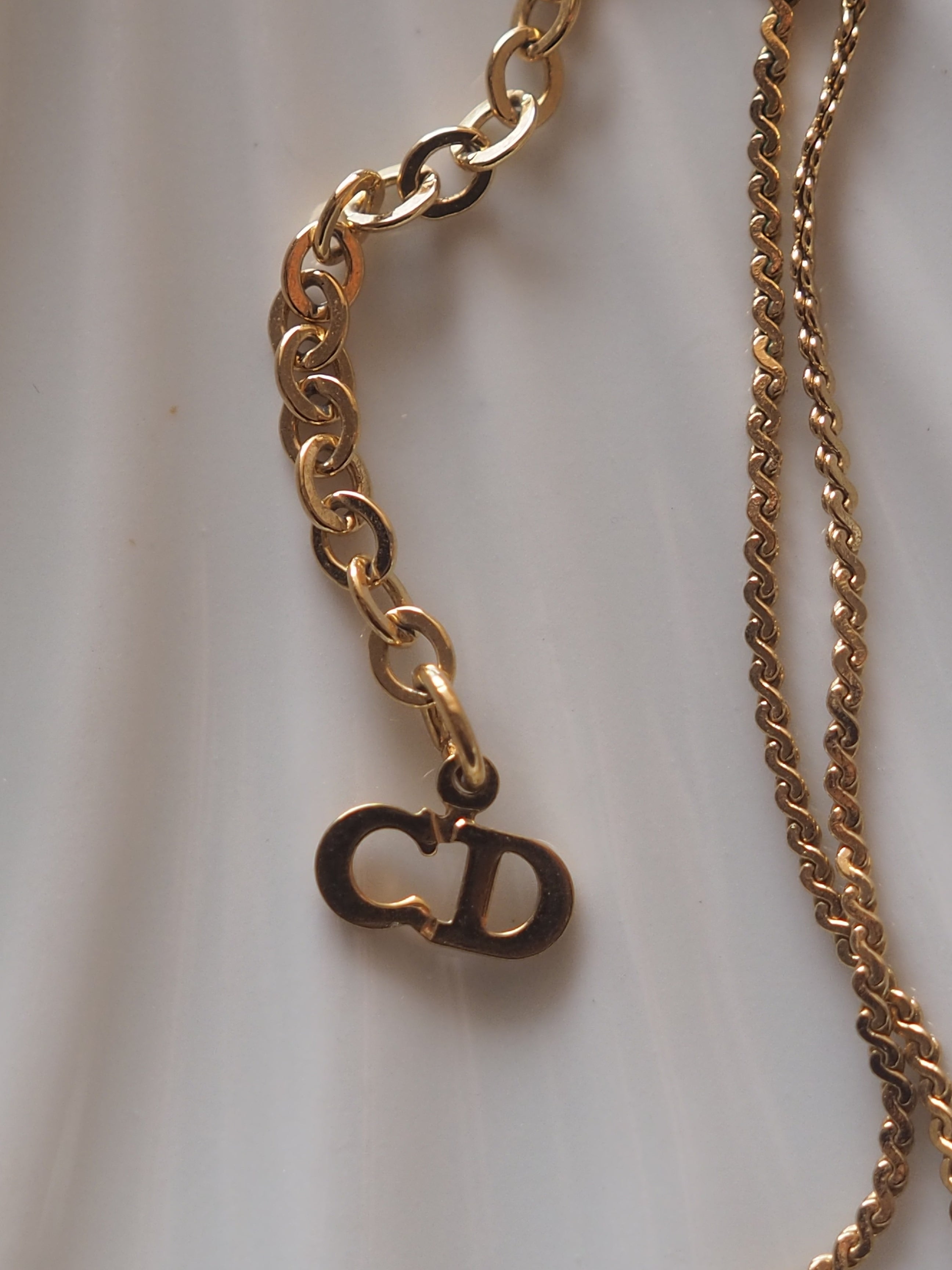 Christian Dior Logo Circle Necklace