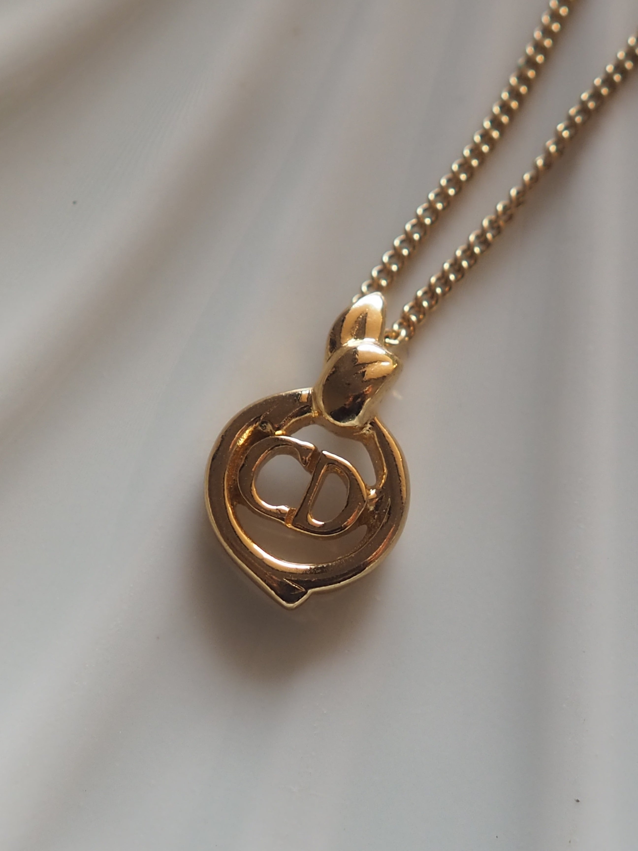 Christian Dior Logo Motif Necklace