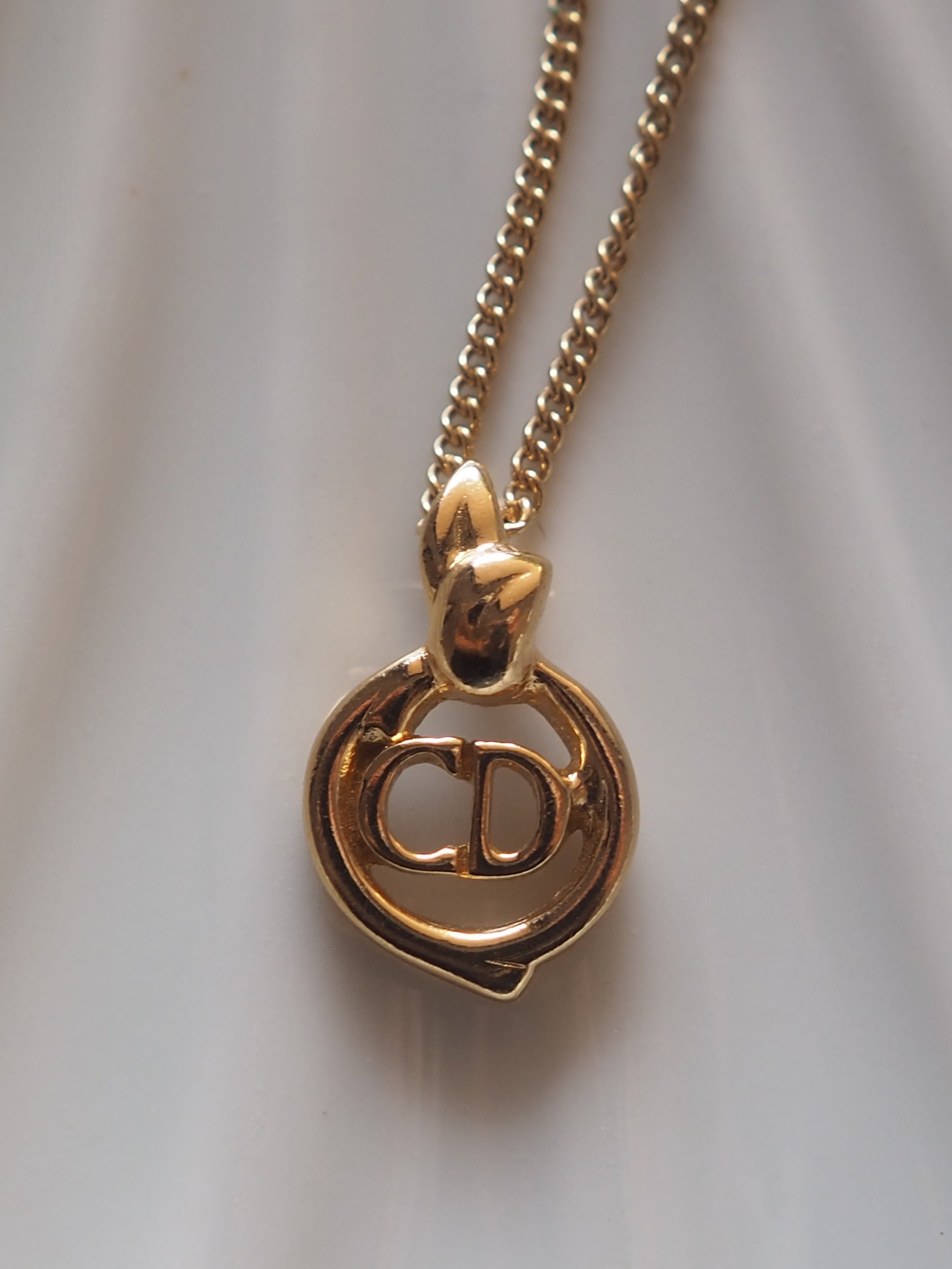 Christian Dior Logo Motif Necklace