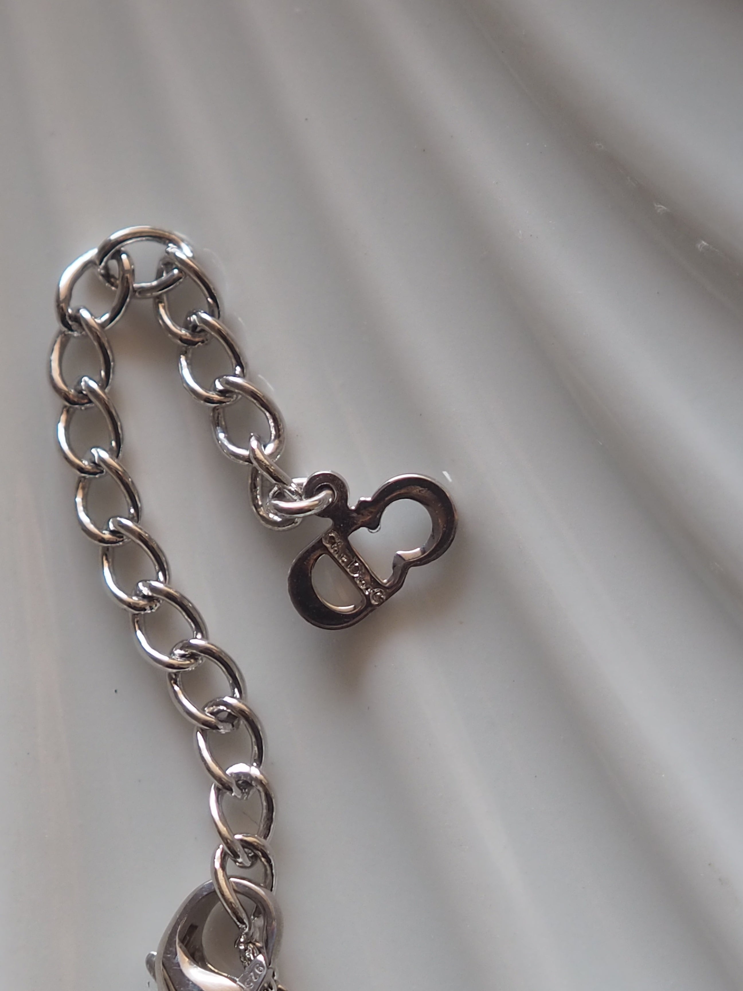 Christian Dior Logo Circle Necklace