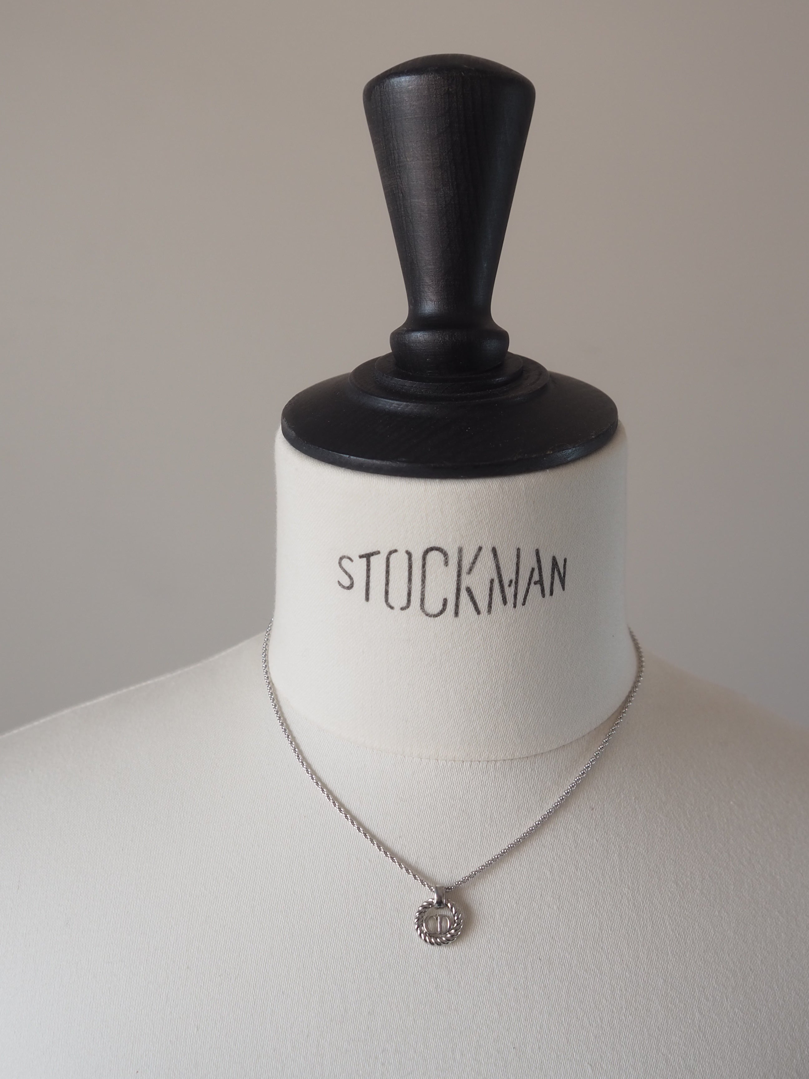 Christian Dior Logo Circle Necklace