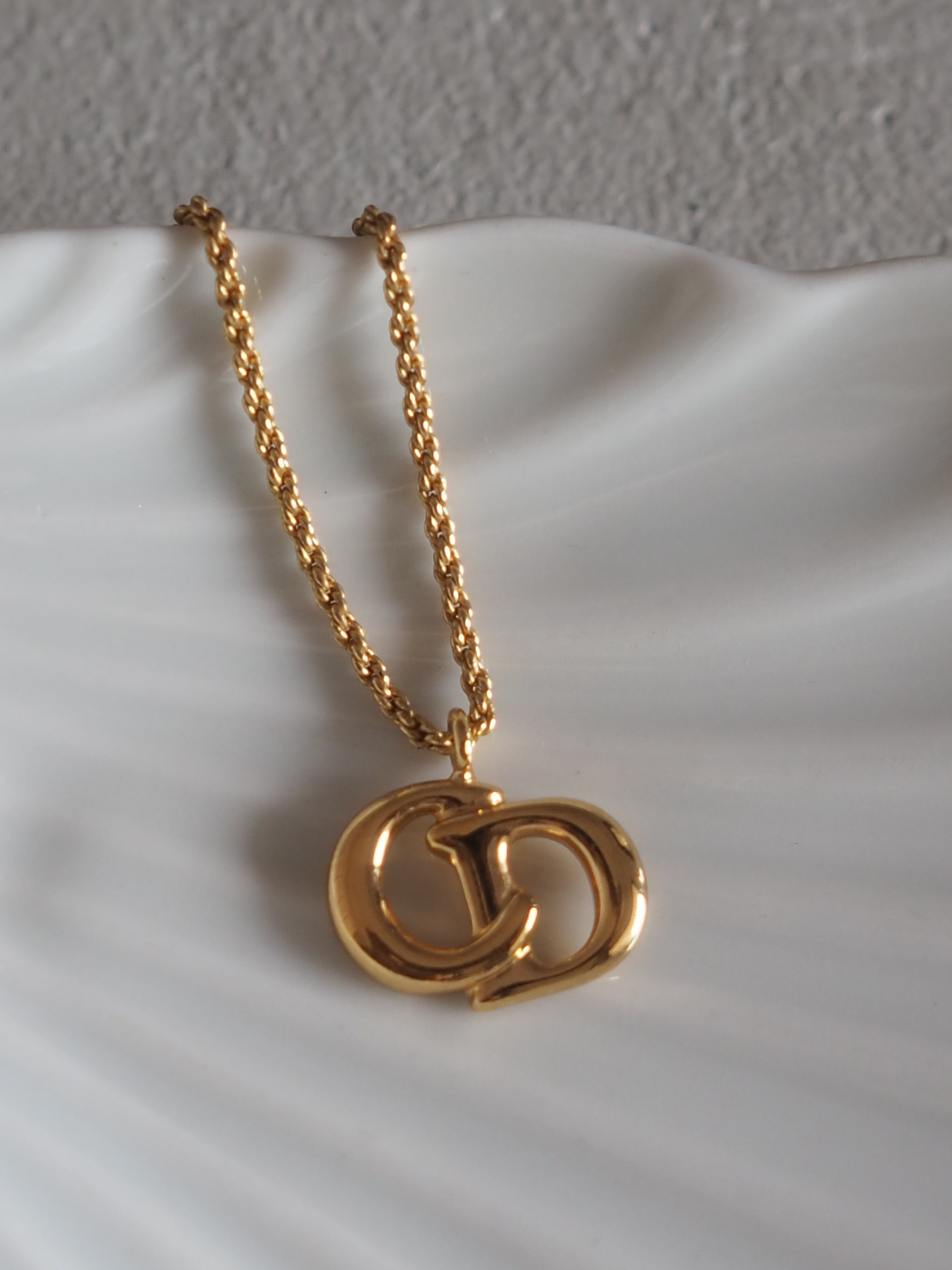 Christian Dior CD Logo Necklace