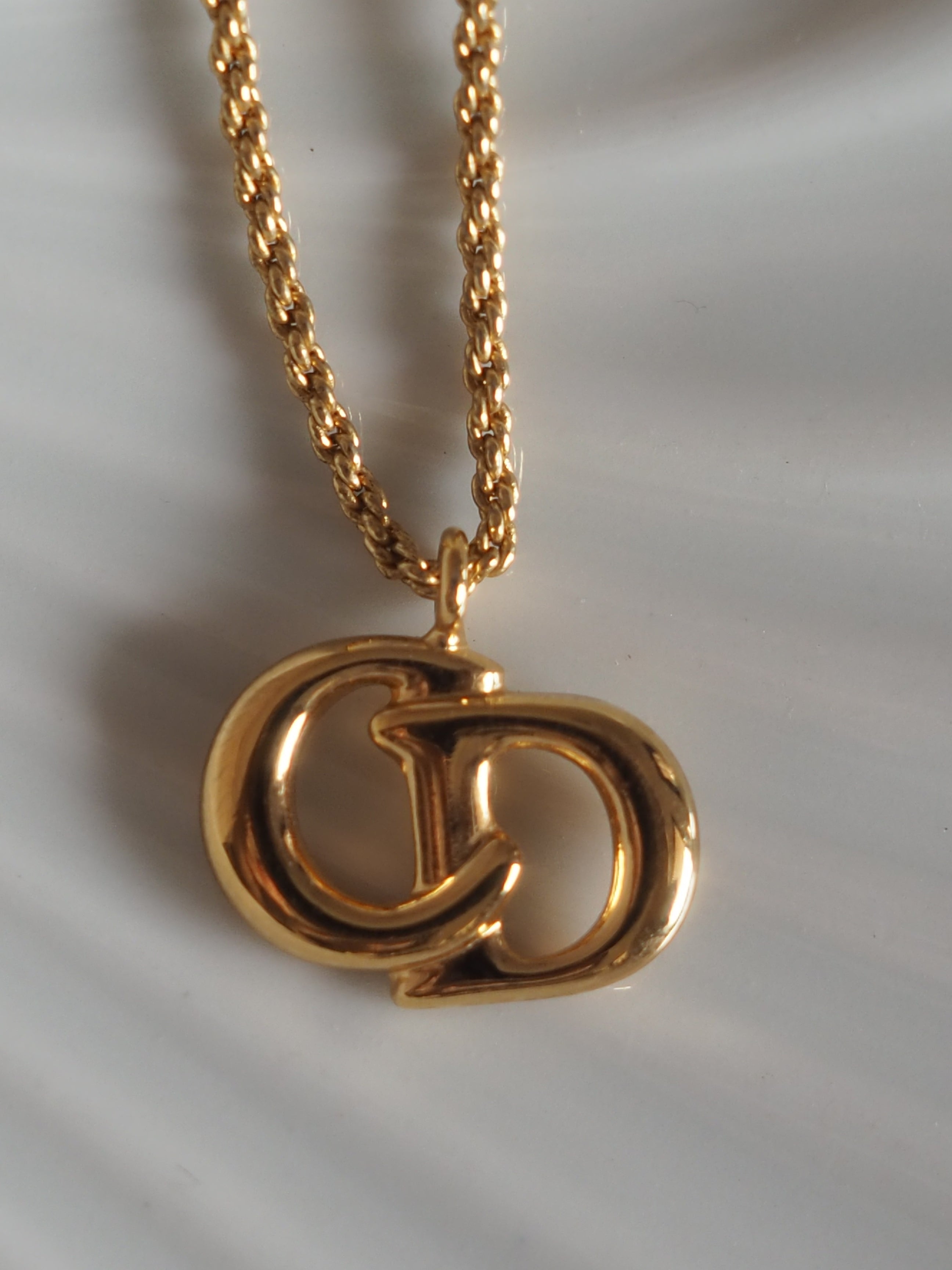 Christian Dior CD Logo Necklace