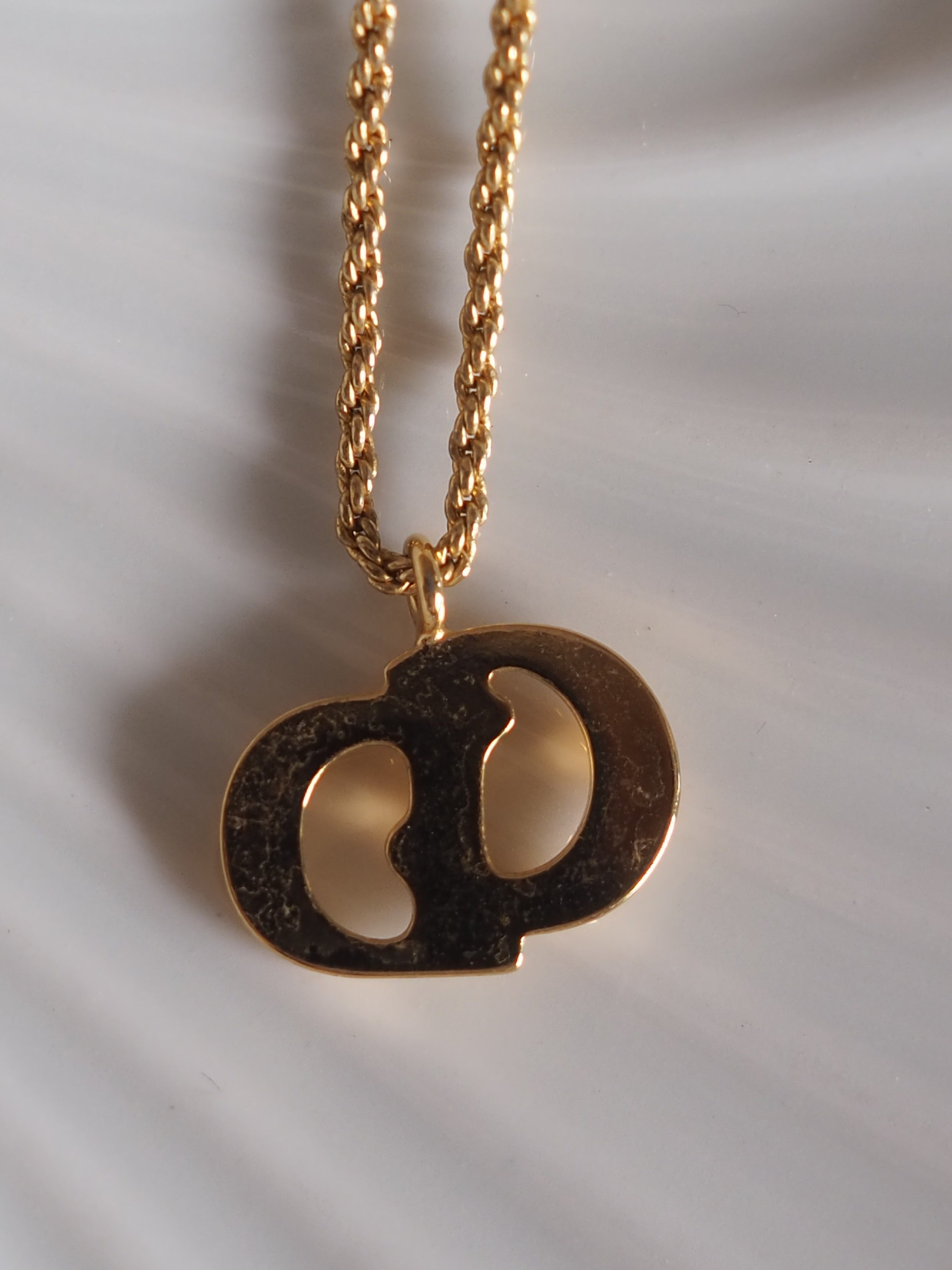 Christian Dior CD Logo Necklace