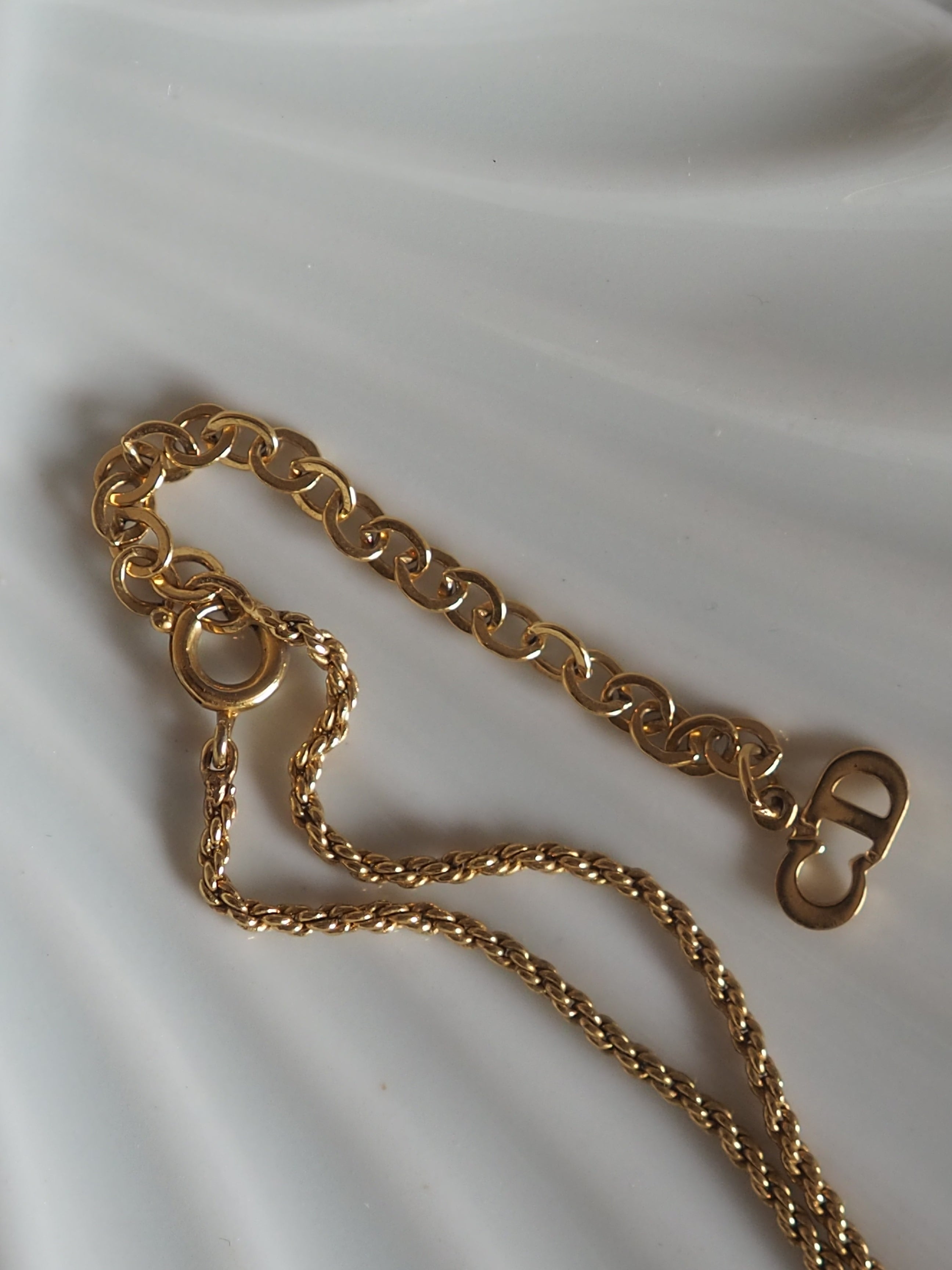 Christian Dior CD Logo Necklace