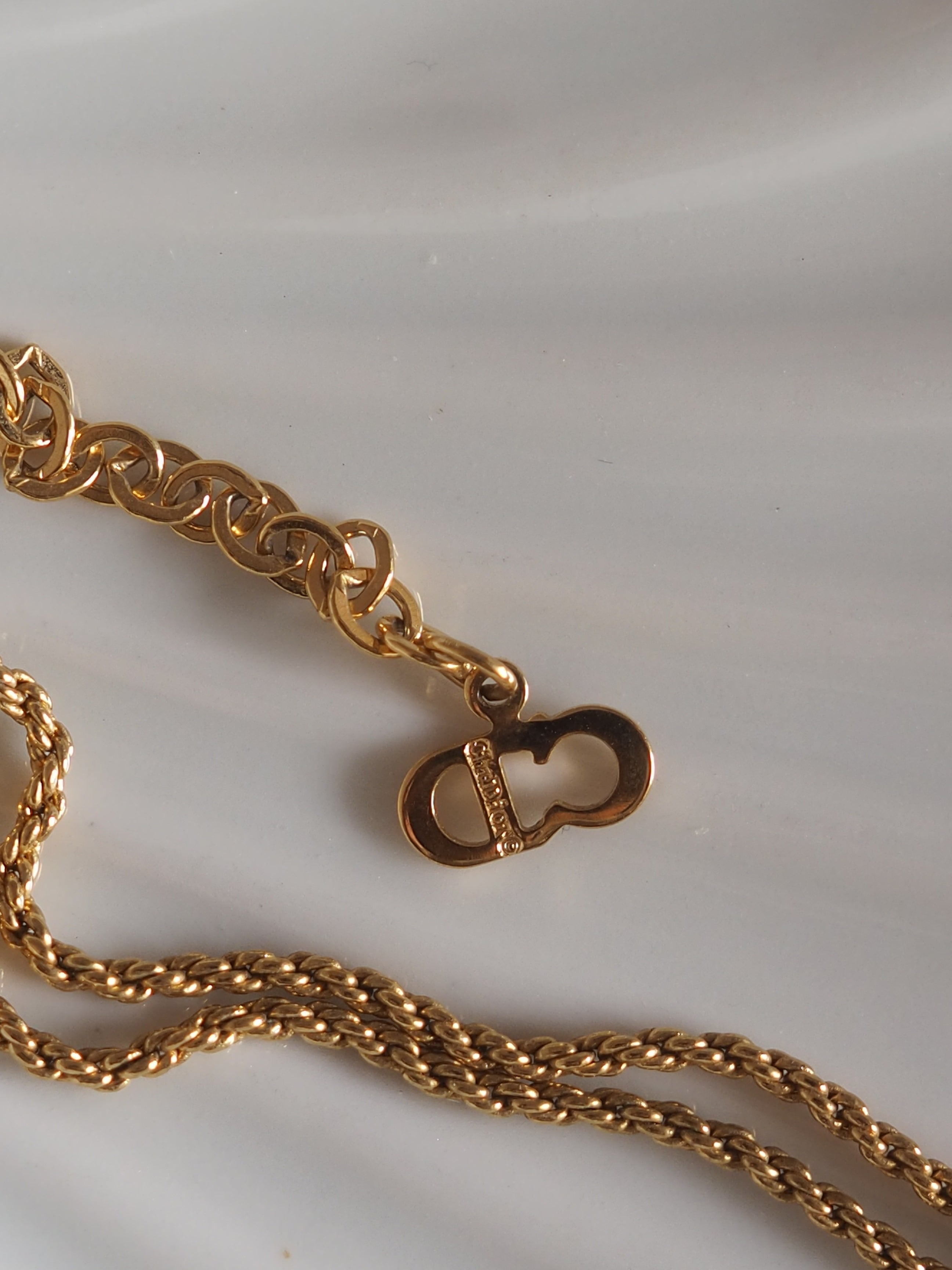 Christian Dior CD Logo Necklace