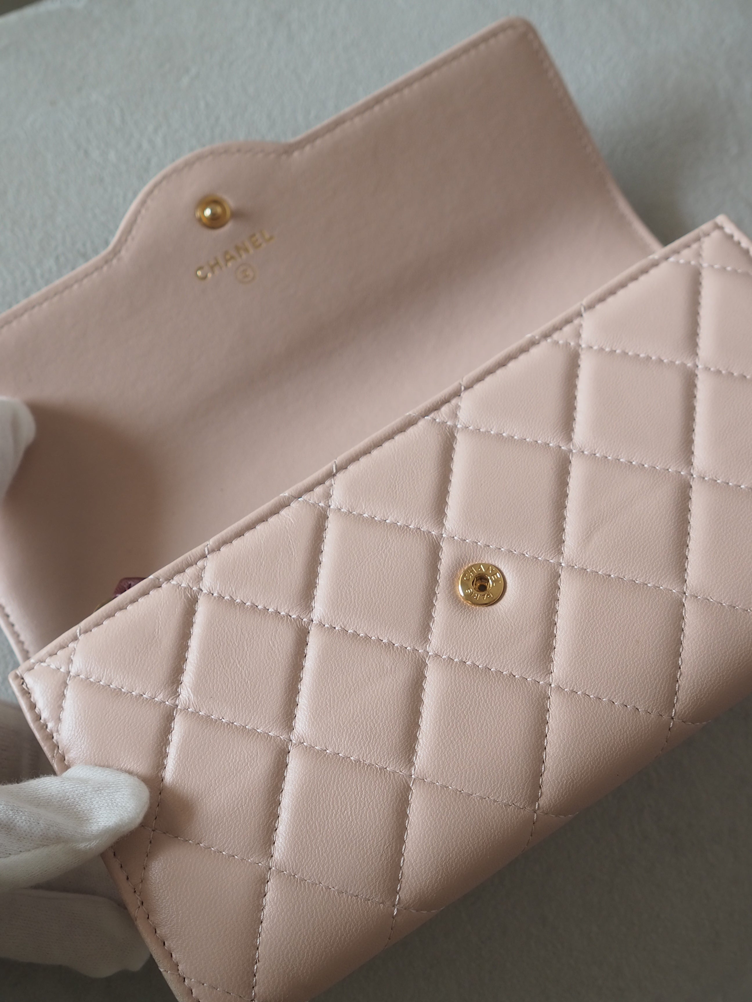 CHANEL Bicolor Long Wallet